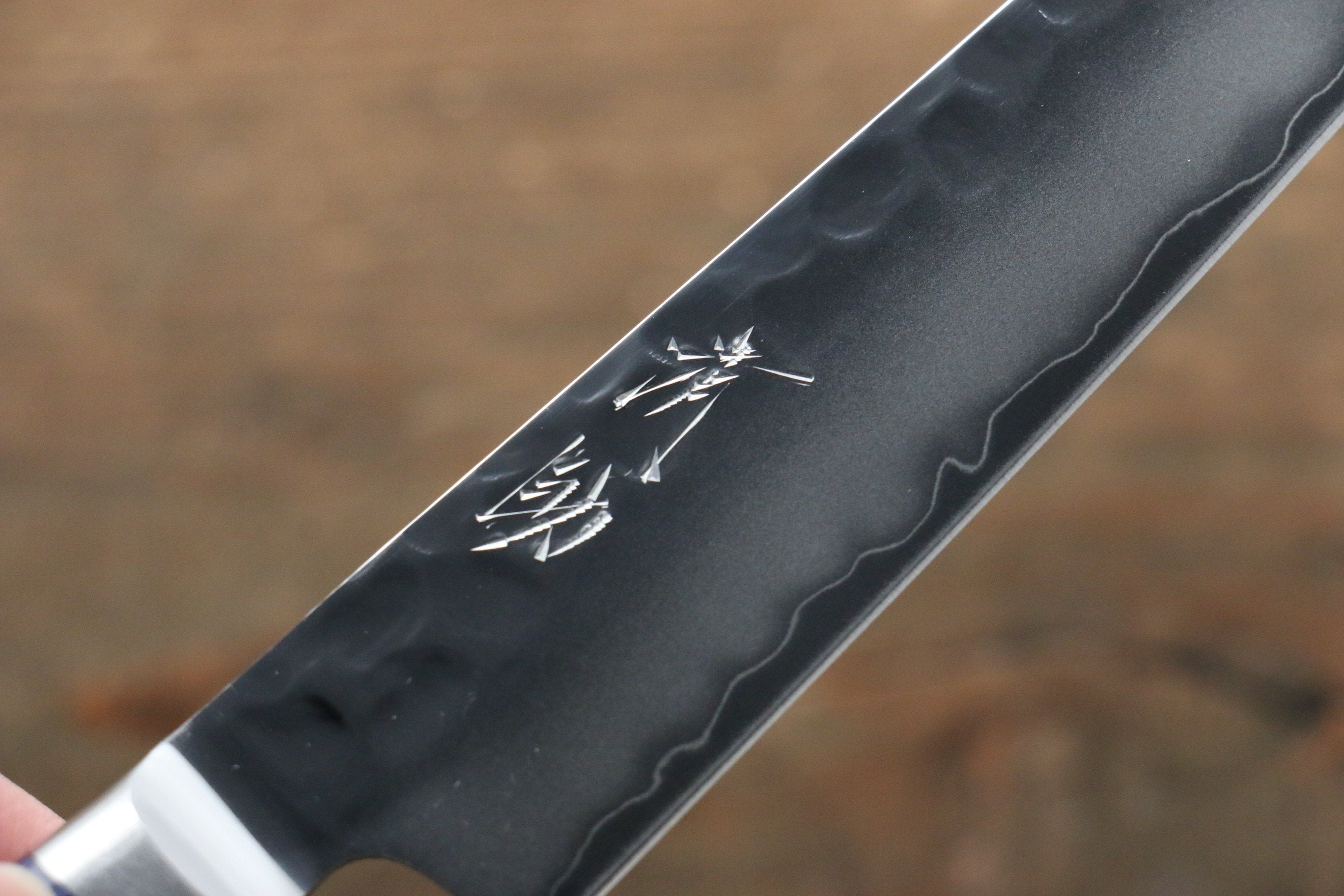 Seisuke Aotsuchi AUS10 Hammered Kiritsuke Petty-Utility 140mm Blue Pakka wood Handle - Seisuke Knife