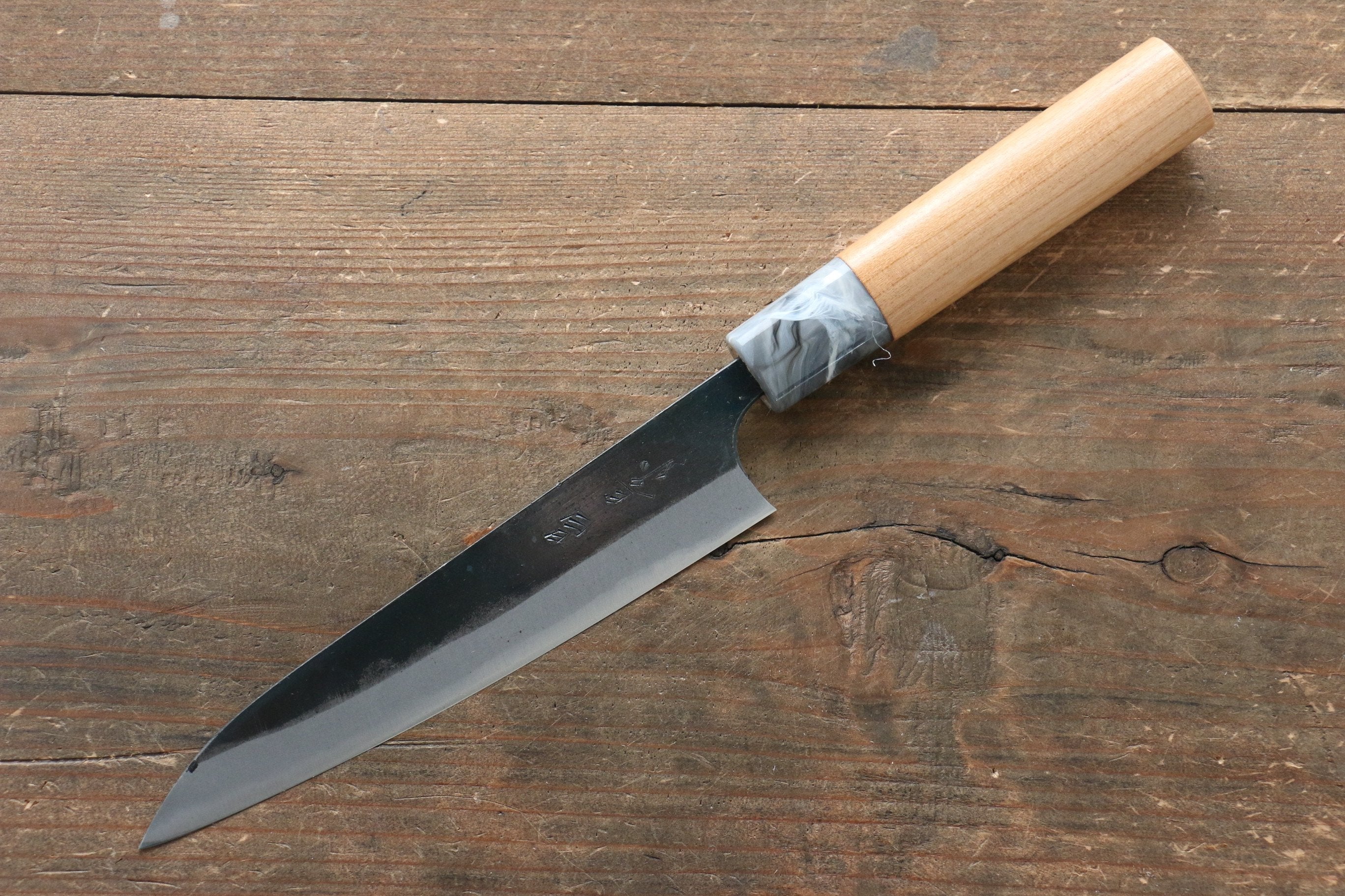 Masakage Mizu Blue Steel No.2 Kurouchi Petty-Utility 150mm American Cherry Handle - Seisuke Knife