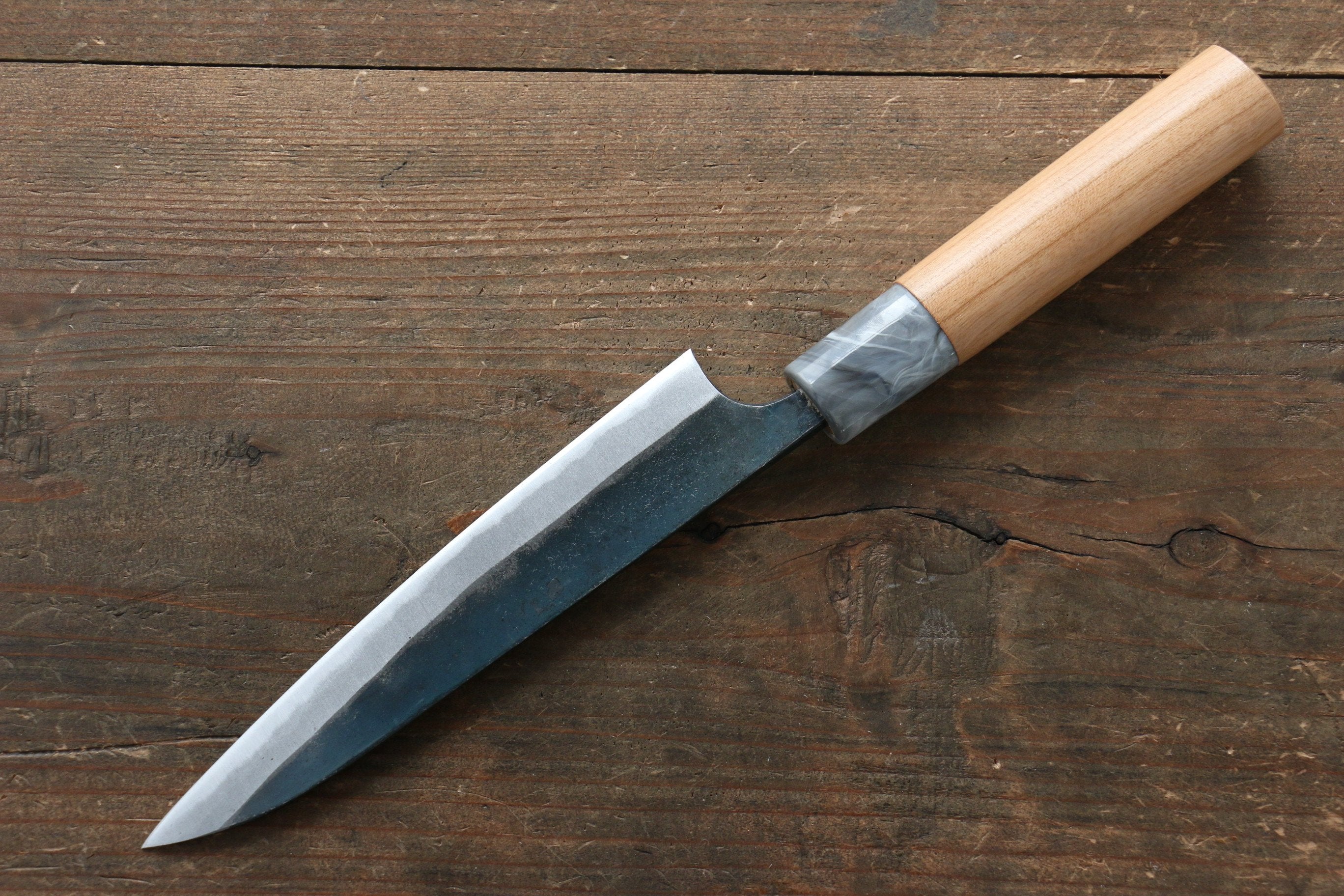 Masakage Mizu Blue Steel No.2 Kurouchi Petty-Utility 150mm American Cherry Handle - Seisuke Knife