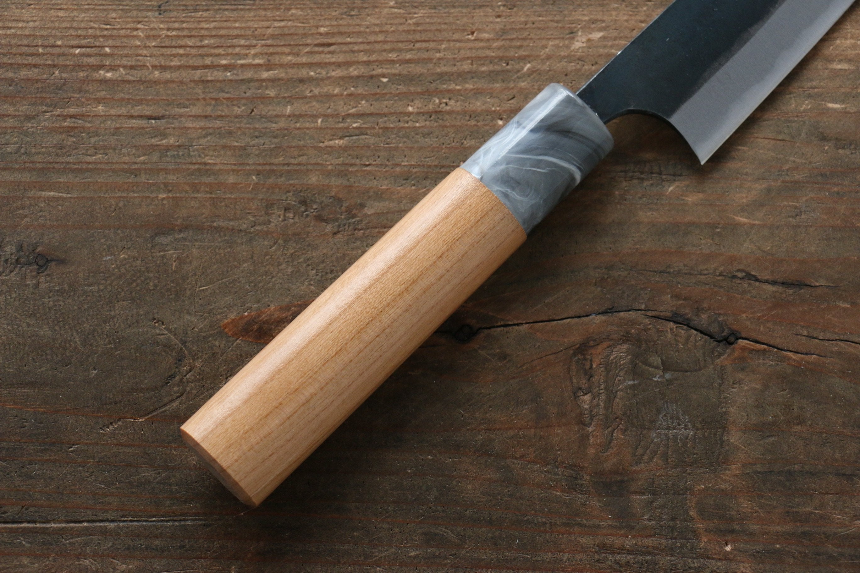 Masakage Mizu Blue Steel No.2 Kurouchi Petty-Utility 150mm American Cherry Handle - Seisuke Knife