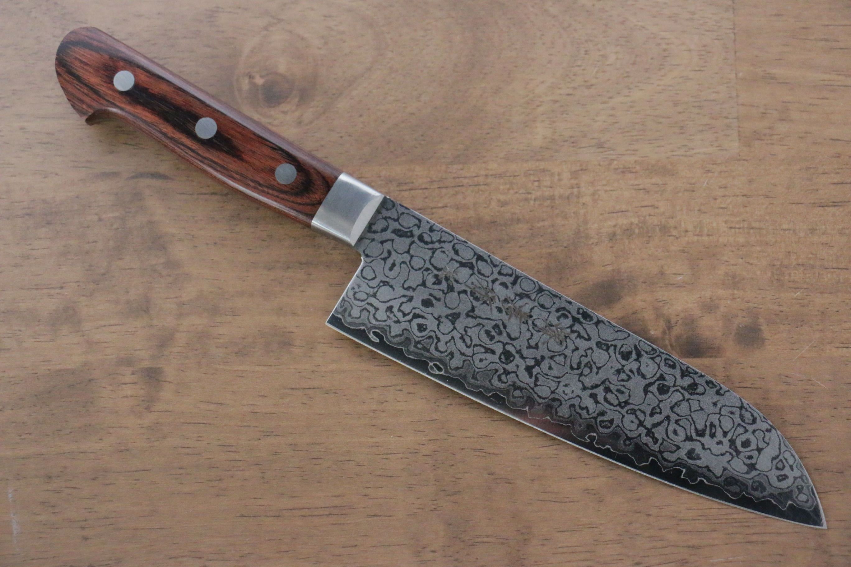 Sakai Takayuki VG10 17 Layer Damascus Mirrored Finish Santoku 170mm - Seisuke Knife