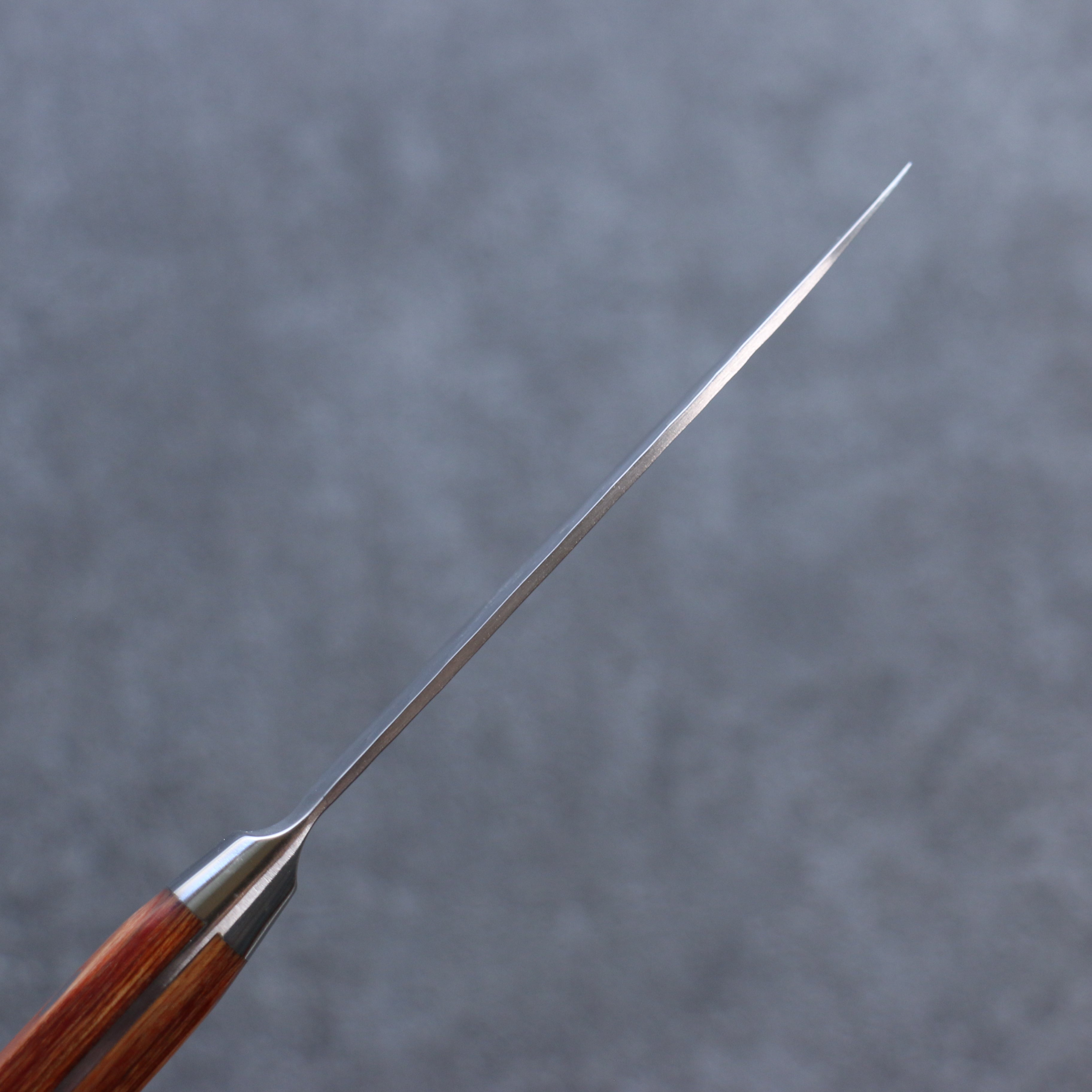 Sakai Takayuki VG5 Hammered Petty-Utility 90mm Brown Pakkawood Handle - Seisuke Knife