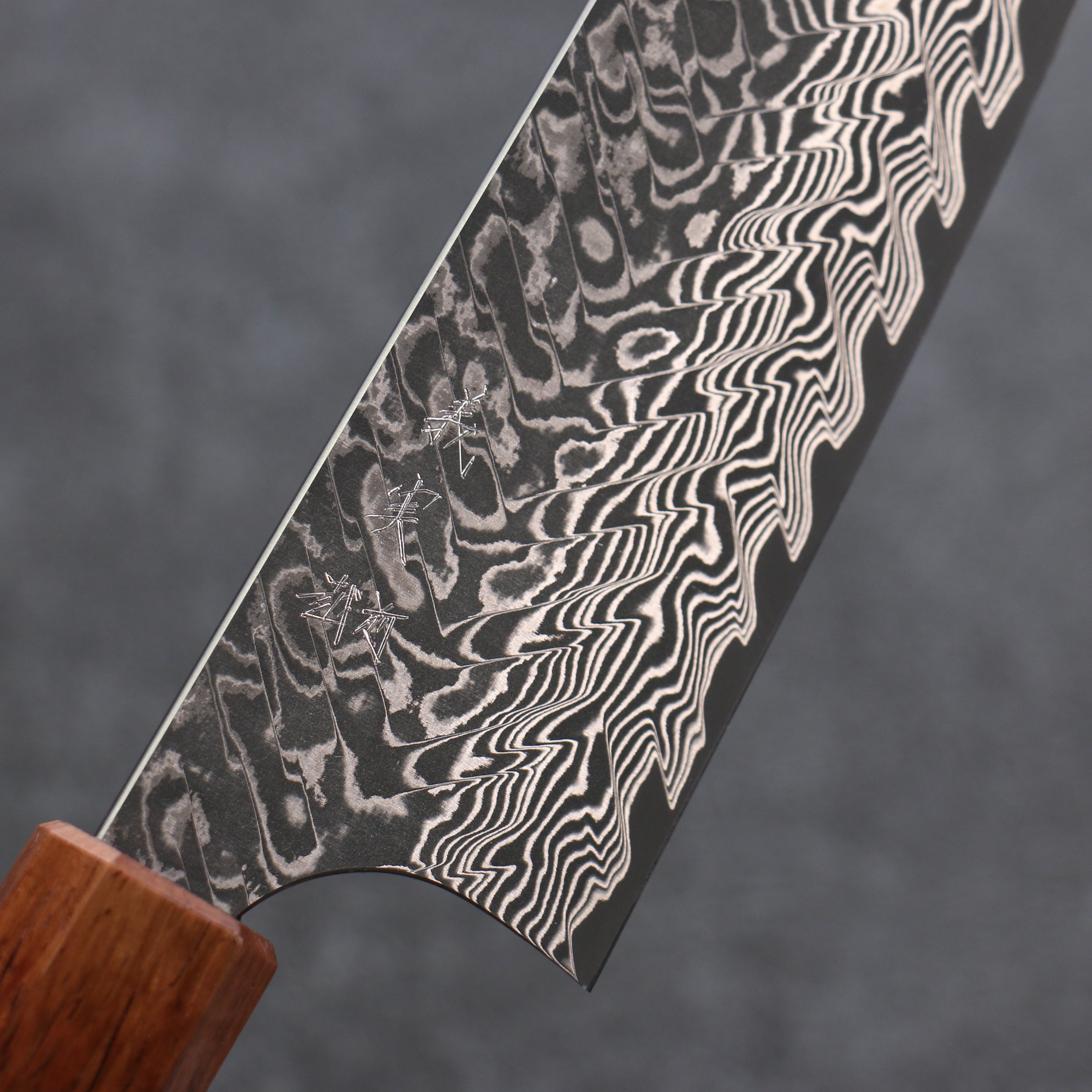 Yoshimi Kato SG2 Damascus Bunka 170mm Padoauk(Turquoise Ring) Handle - Seisuke Knife