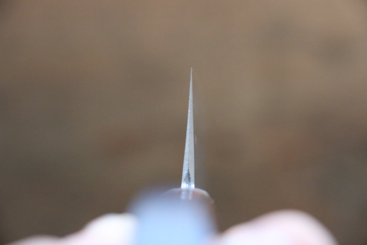 Kunihira Tanzo VG1 Hammered Santoku Japanese Chef Knife 170mm with Mahogany Handle - Seisuke Knife