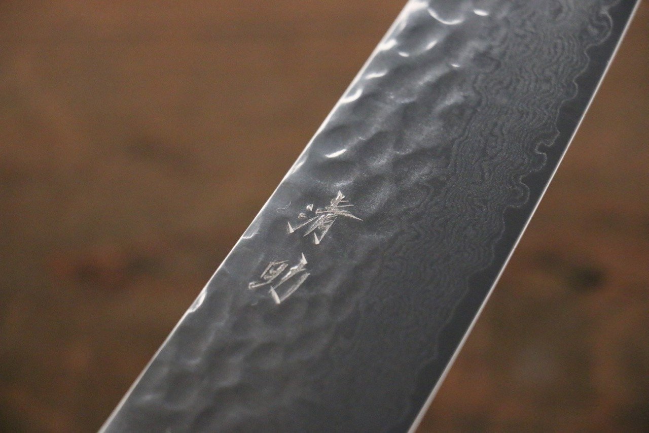 Seisuke VG10 33 Layer Damascus Santoku 180mm Mahogany Handle - Seisuke Knife