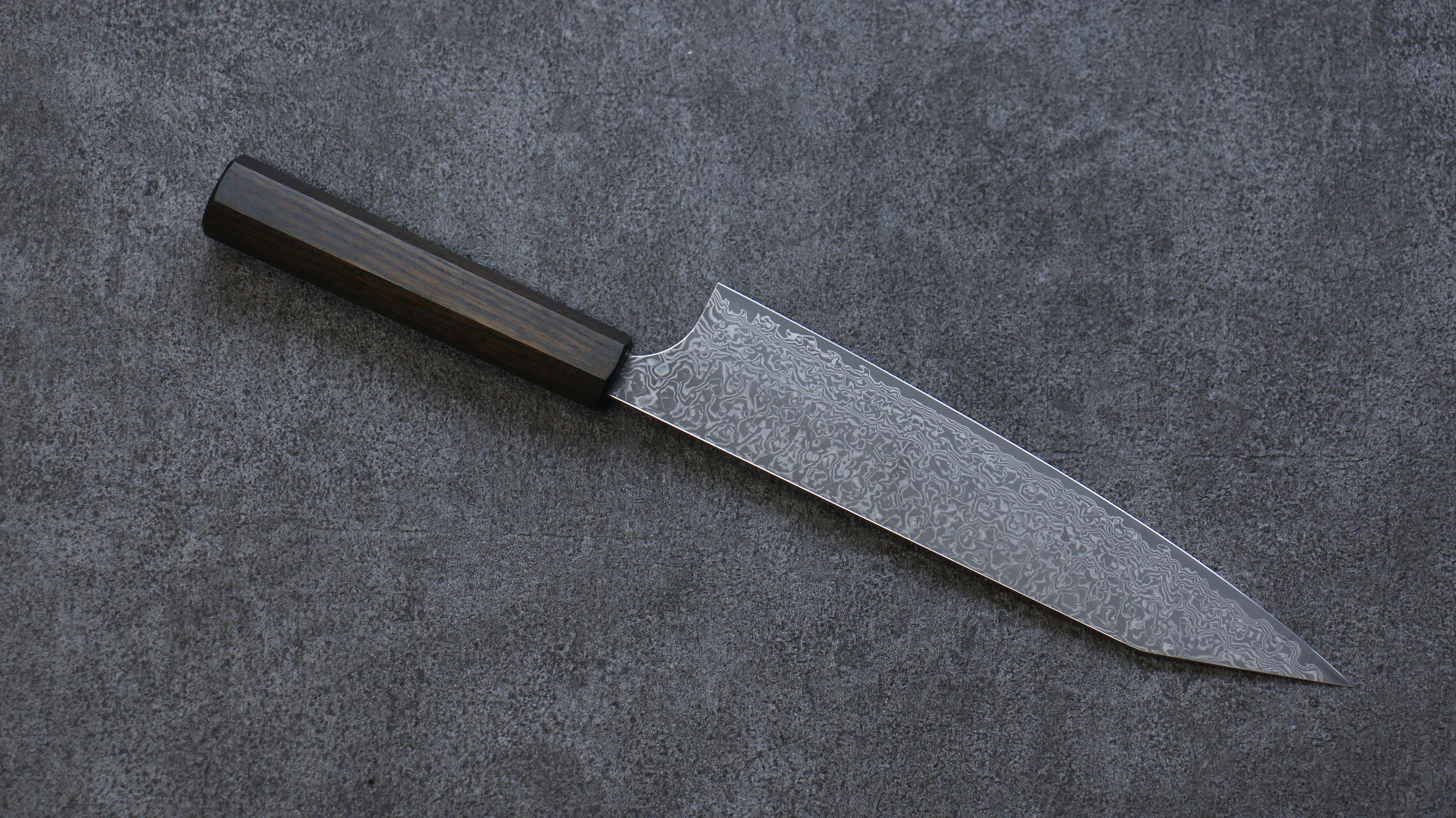 Yoshimi Kato VG10 Damascus Kiritsuke Gyuto 210mm Enju Lacquered(Black��� Handle - Seisuke Knife