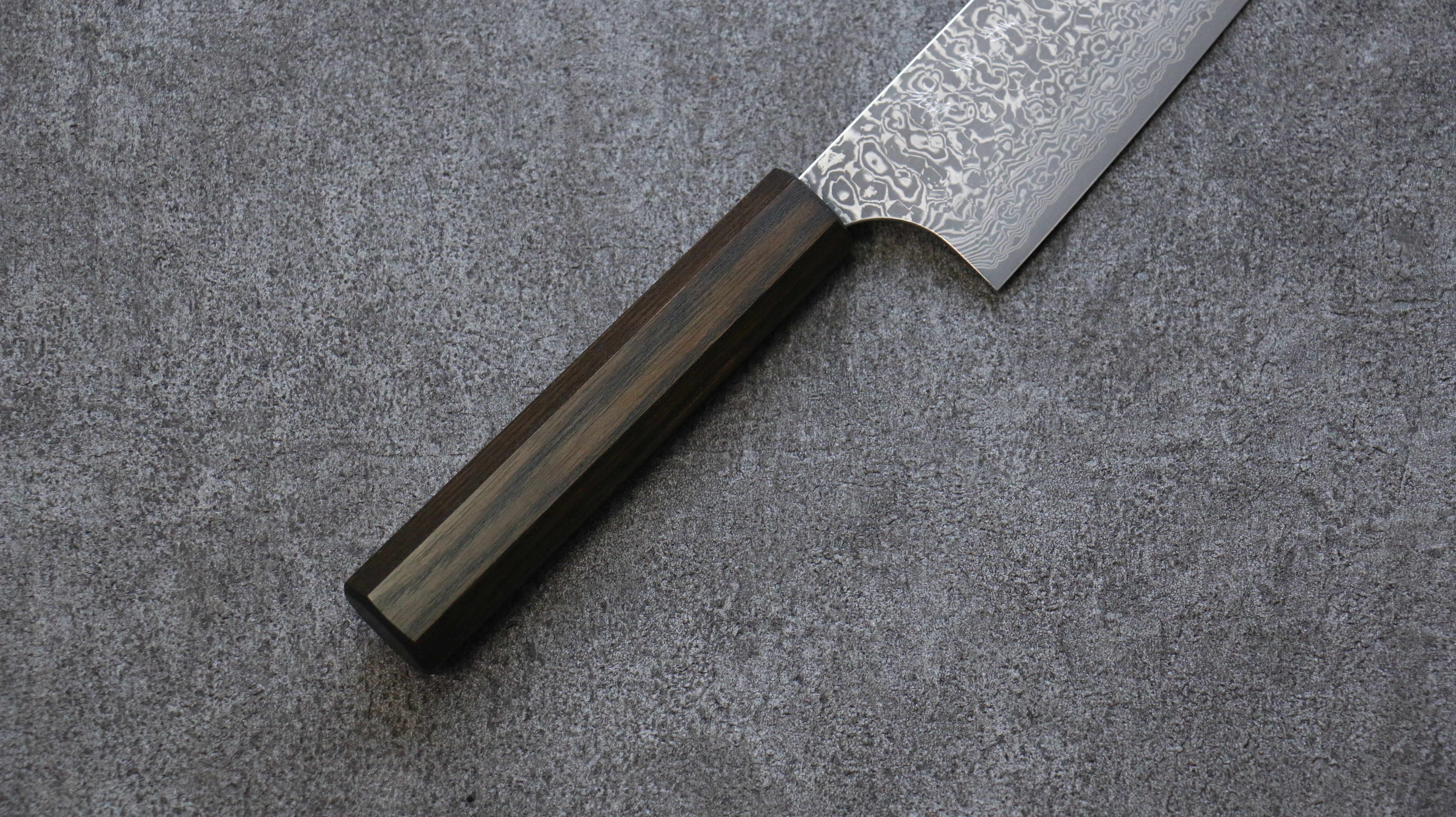 Yoshimi Kato VG10 Damascus Kiritsuke Gyuto 210mm Enju Lacquered(Black��� Handle - Seisuke Knife