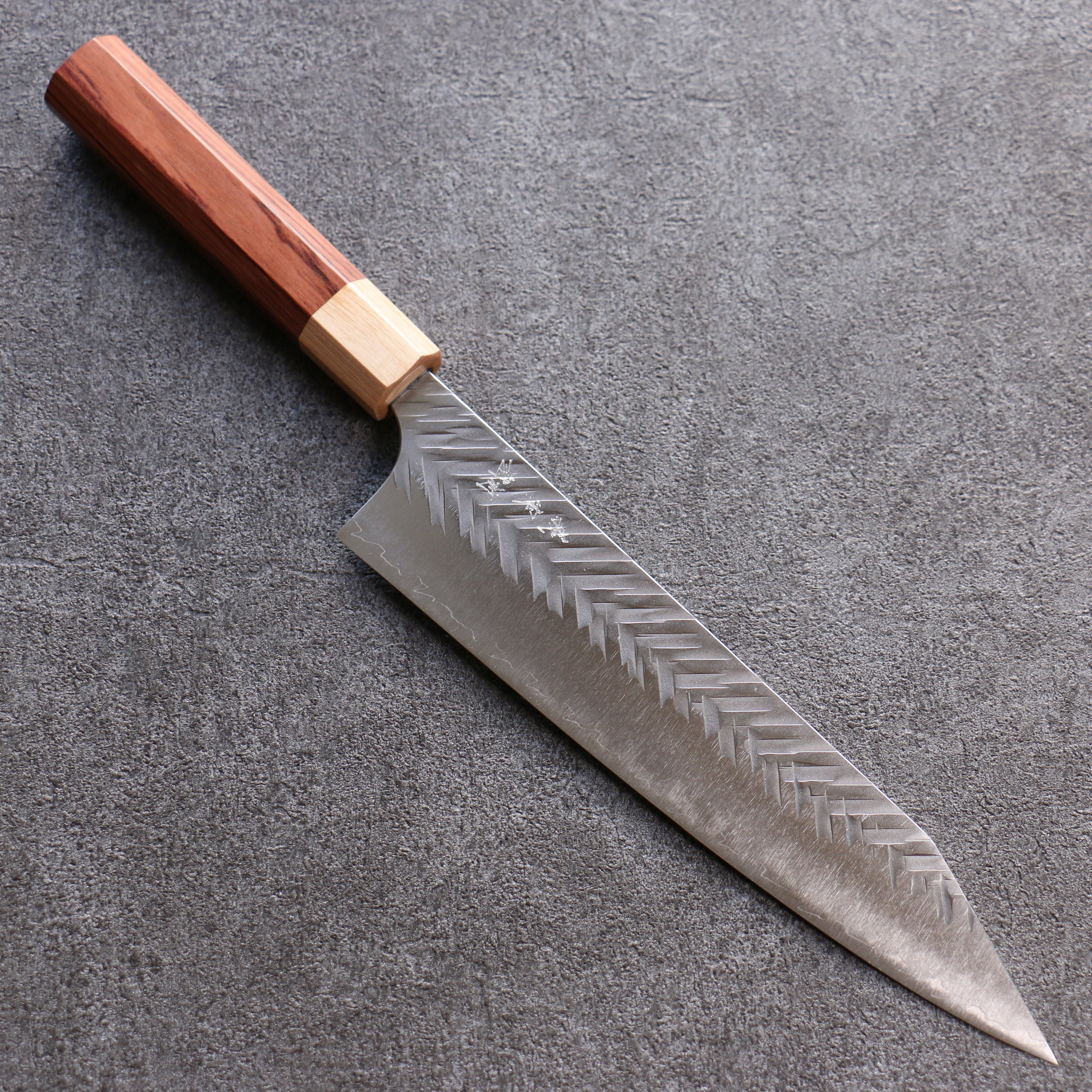 Yoshimi Kato SG2 Hammered ( V ) Gyuto 210mm Honduras Handle - Seisuke Knife