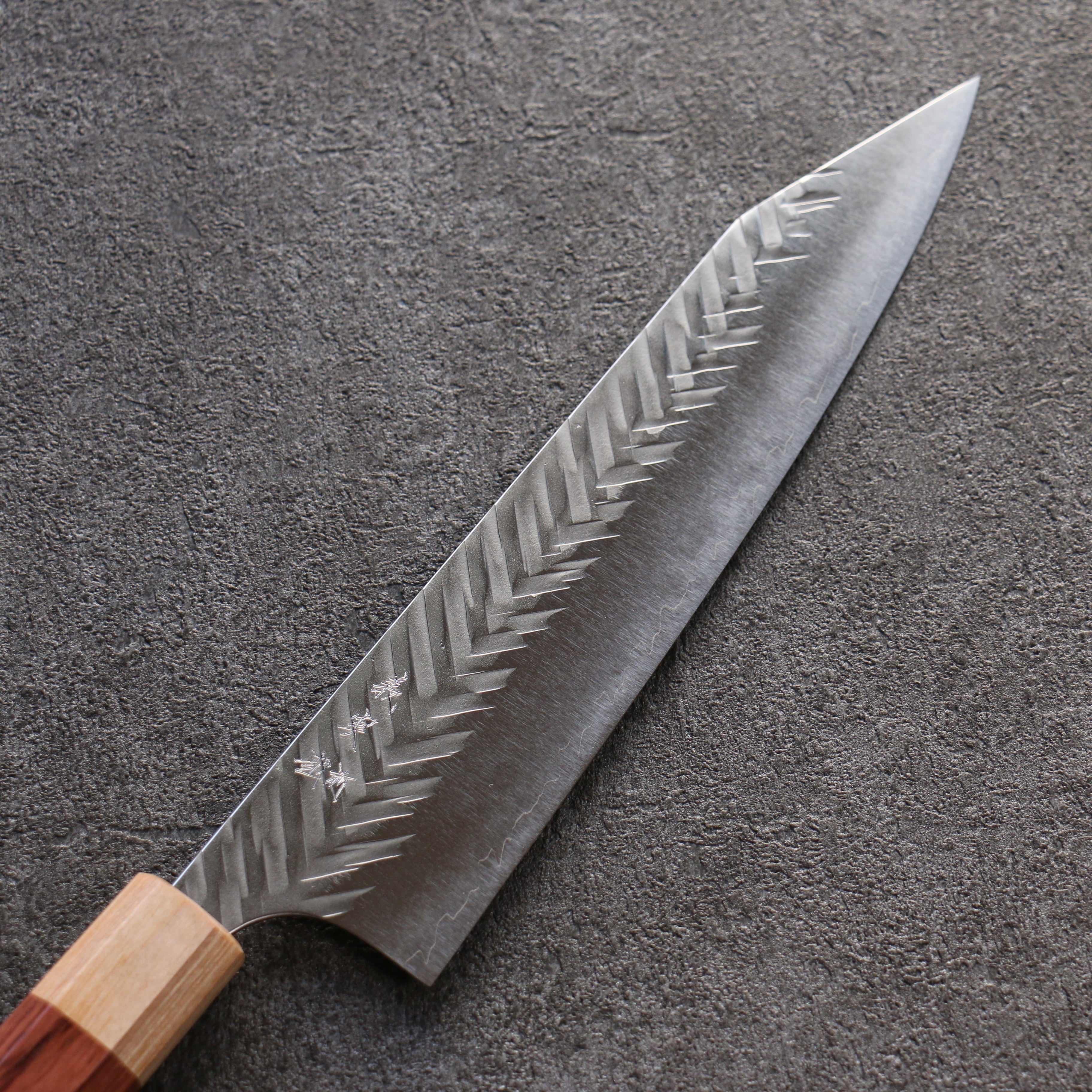 Yoshimi Kato SG2 Hammered ( V ) Gyuto 210mm Honduras Handle - Seisuke Knife