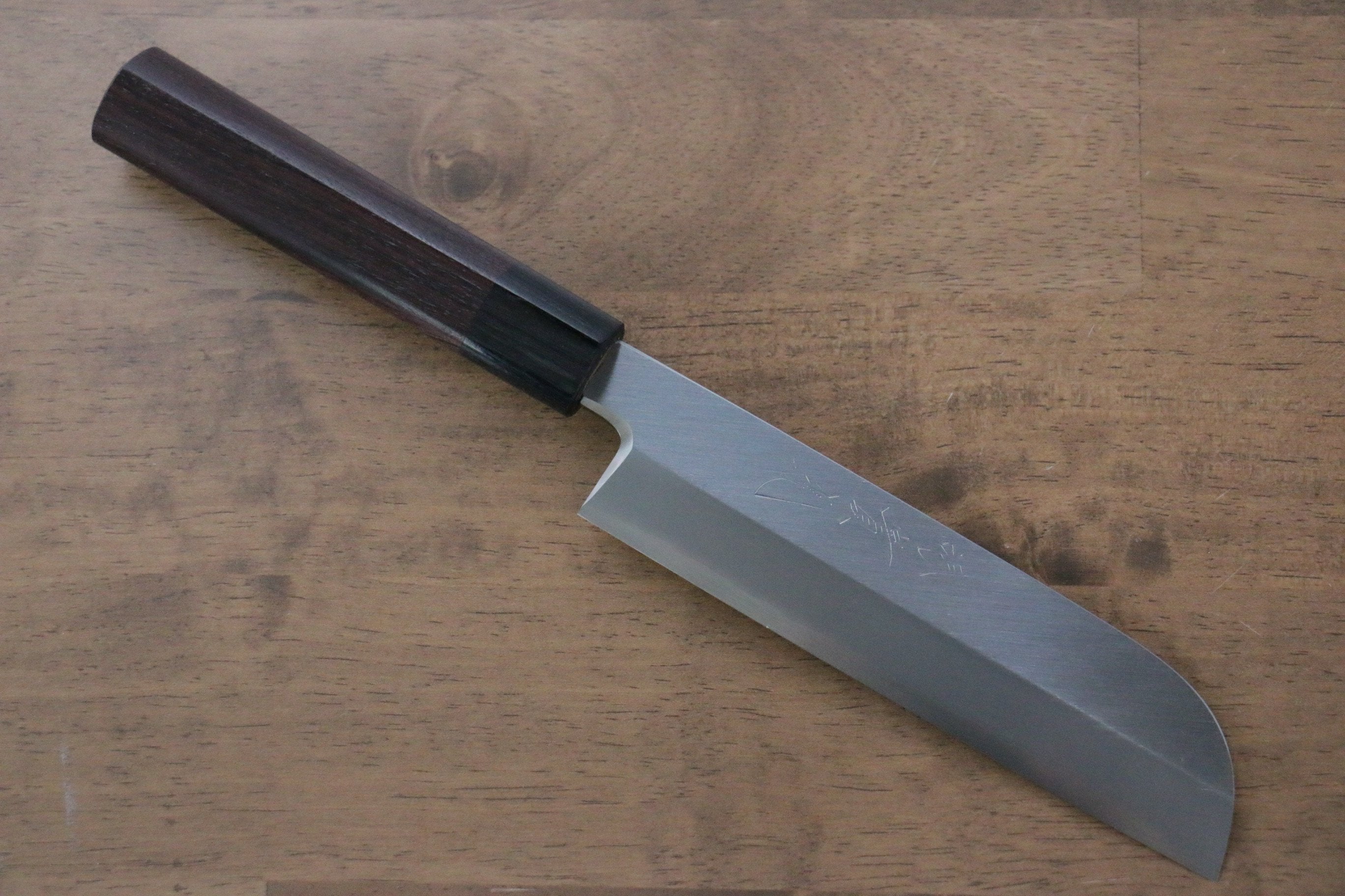 Jikko Silver Steel No.3 Kamagata Usuba 165mm Shitan Handle - Seisuke Knife