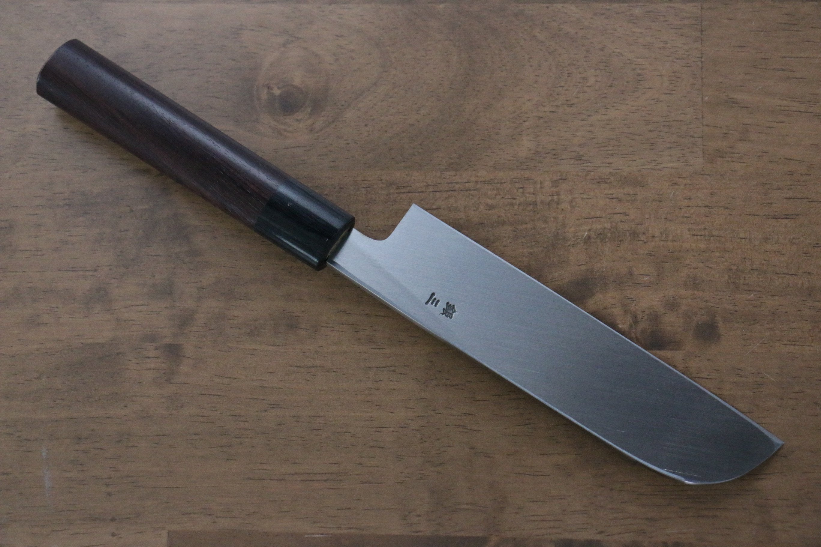 Jikko Silver Steel No.3 Kamagata Usuba 165mm Shitan Handle - Seisuke Knife