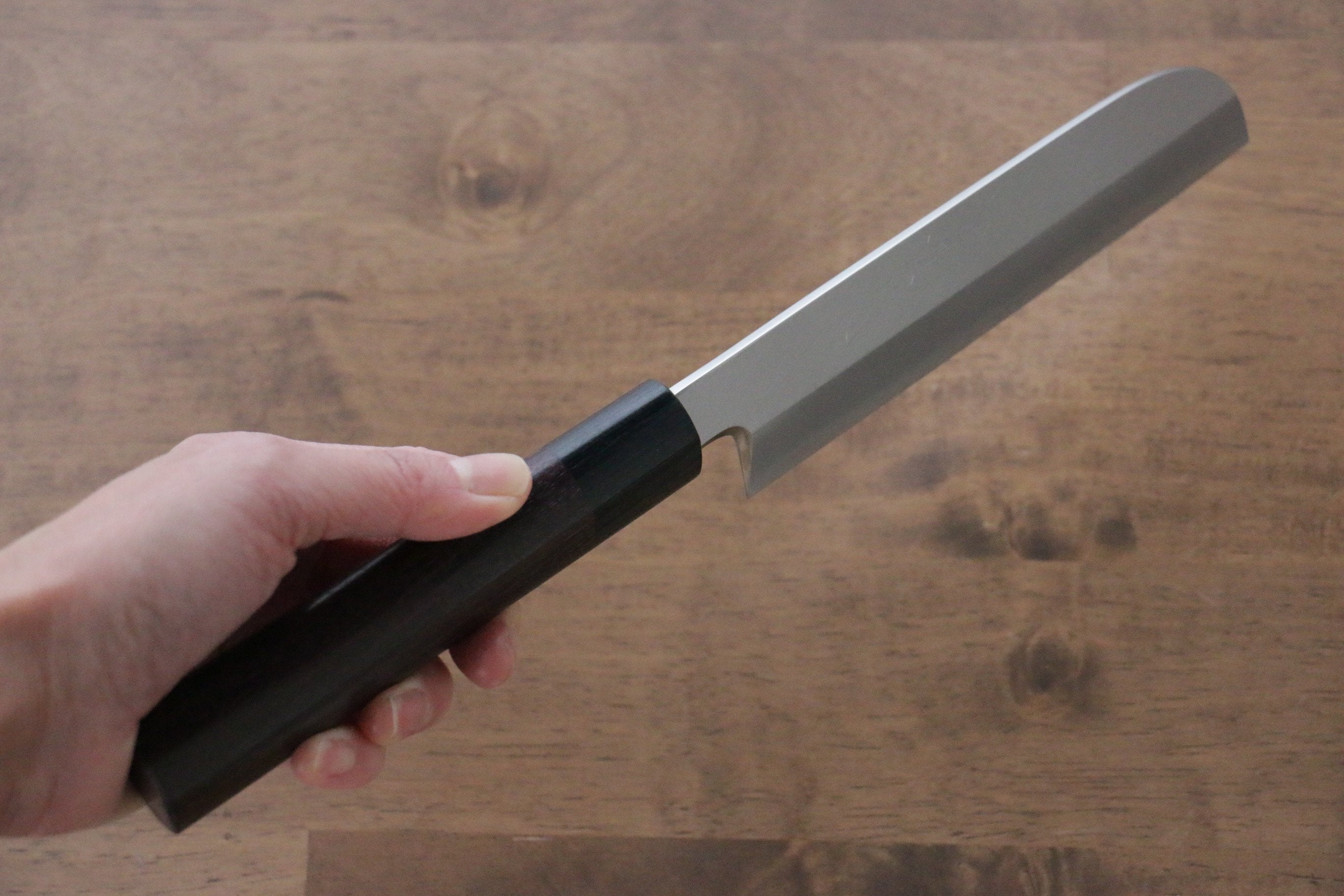 Jikko Silver Steel No.3 Kamagata Usuba 165mm Shitan Handle - Seisuke Knife