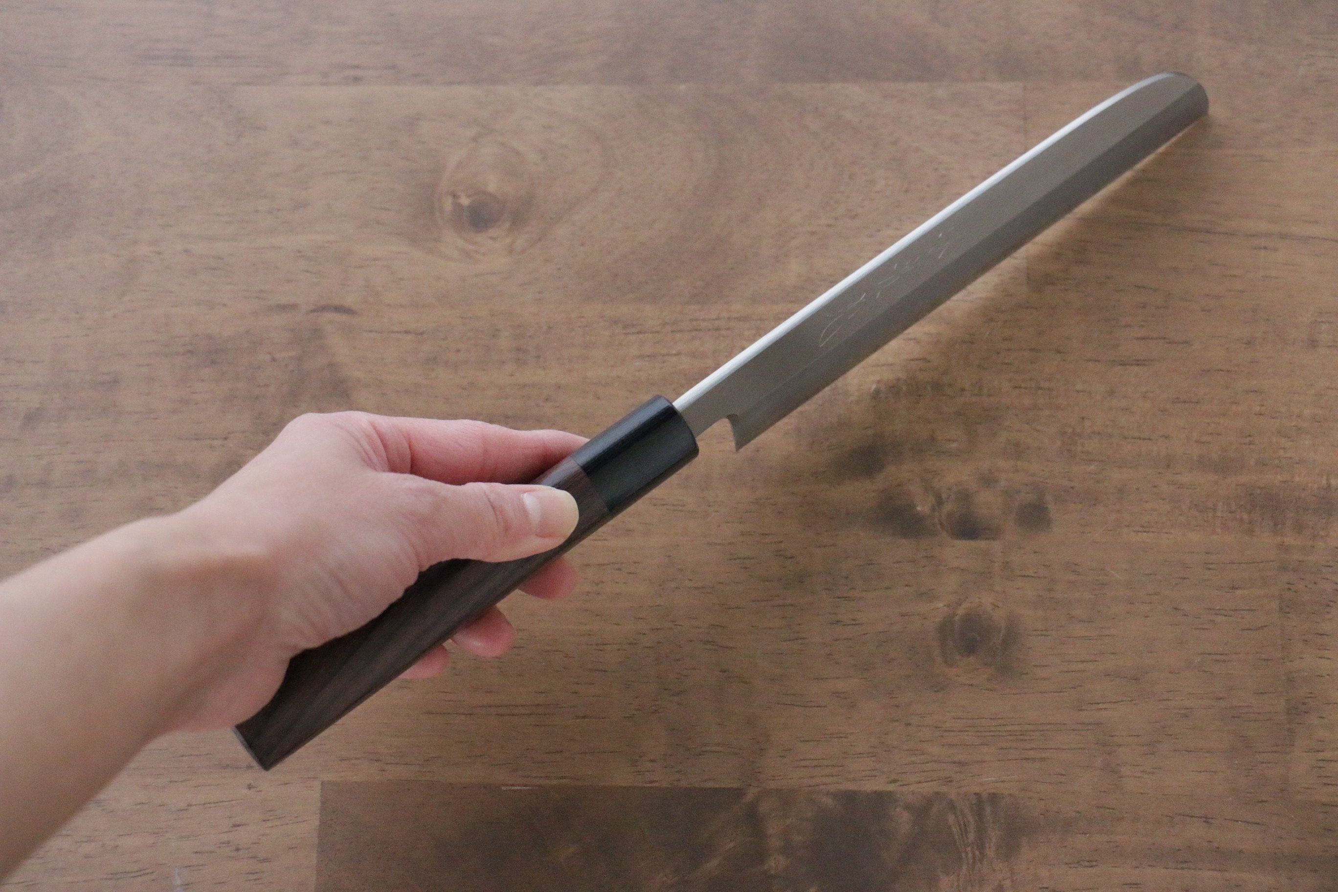 Jikko Silver Steel No.3 Kamagata Usuba 180mm Shitan Handle - Seisuke Knife