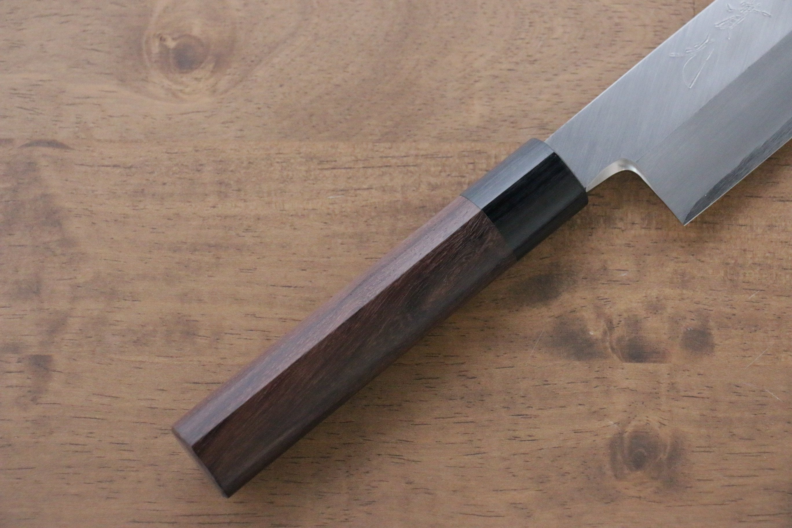 Jikko Silver Steel No.3 Kamagata Usuba 195mm Shitan Handle - Seisuke Knife