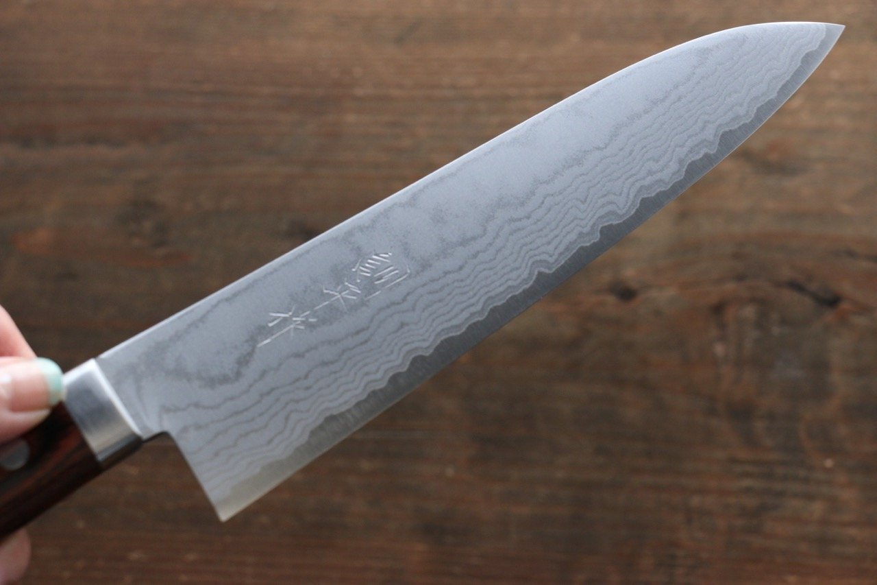 Kunihira Tanzo VG1 Damascus Gyuto Japanese Chef Knife 180mm - Seisuke Knife