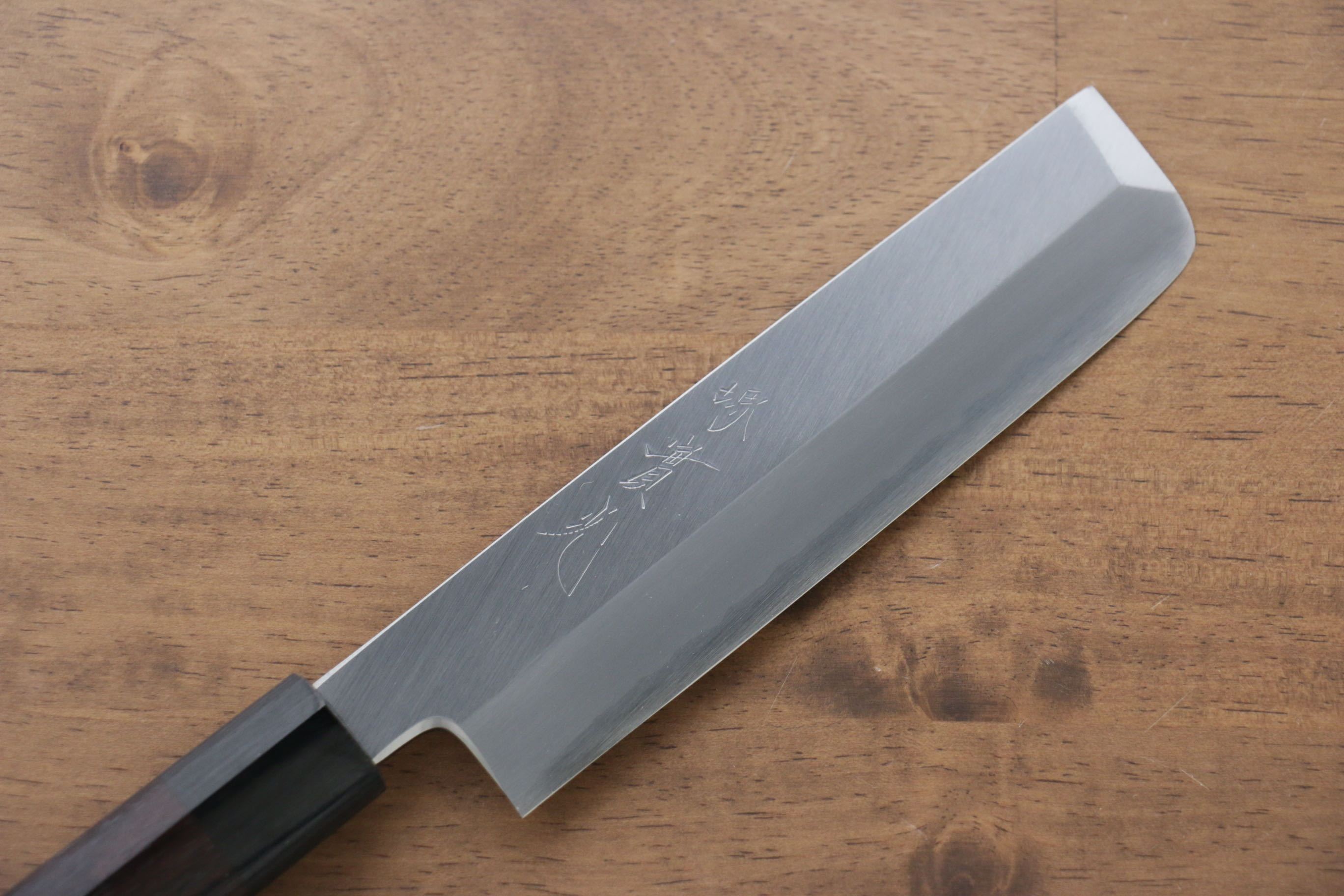 Jikko Silver Steel No.3 Usuba 165mm Shitan Handle - Seisuke Knife