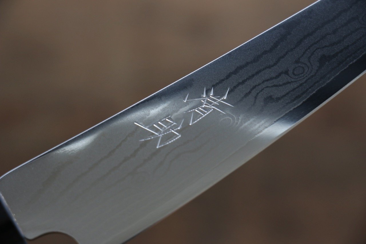 Seisuke VG10 37 Layer Damascus Petty-Utility 130mm Cherry Tree Handle - Seisuke Knife