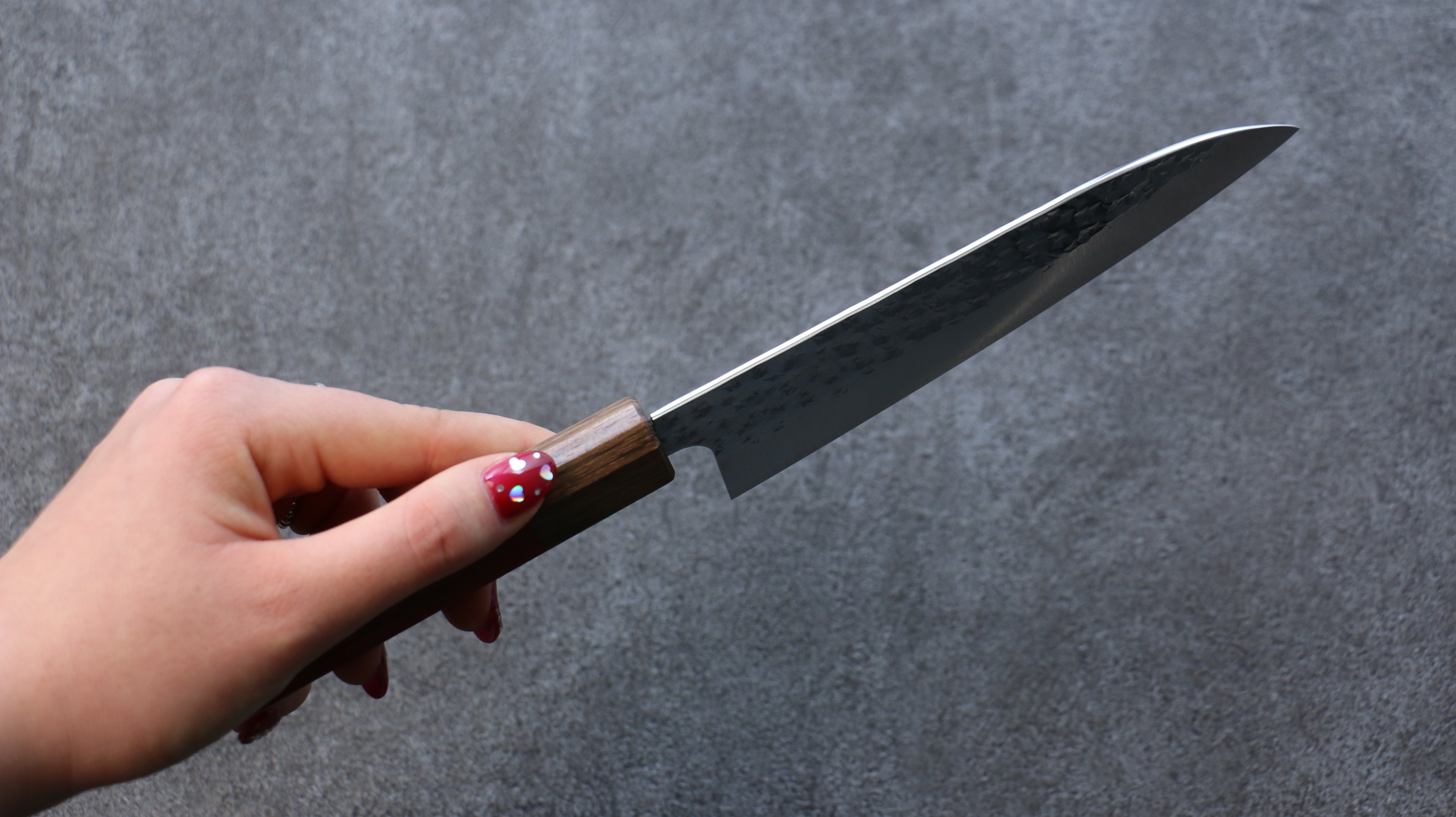 Yu Kurosaki Senko Ryu SG2 Hammered Small Santoku 150mm Padoauk Handle - Seisuke Knife