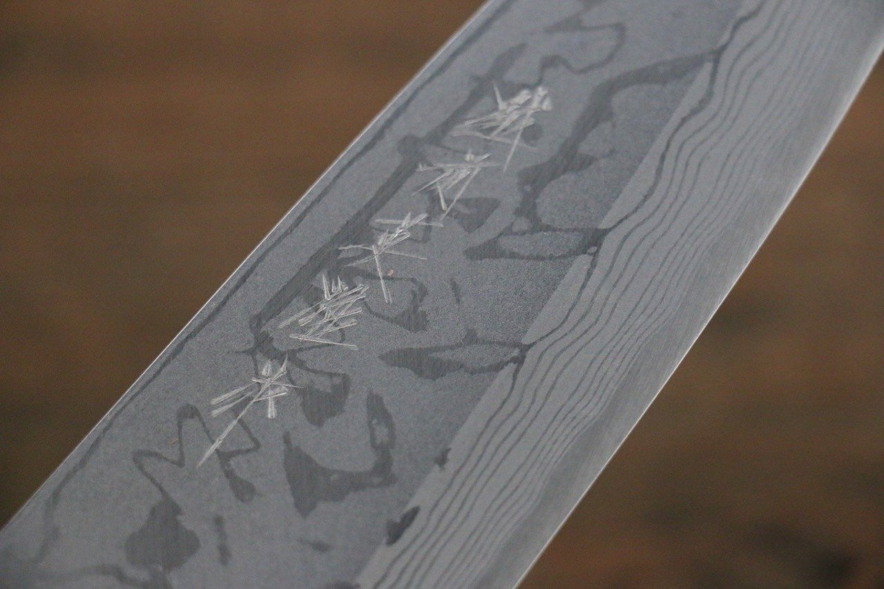 Hideo Kitaoka White Steel No.2 Damascus Deba Japanese Chef Knife 165mm - Seisuke Knife