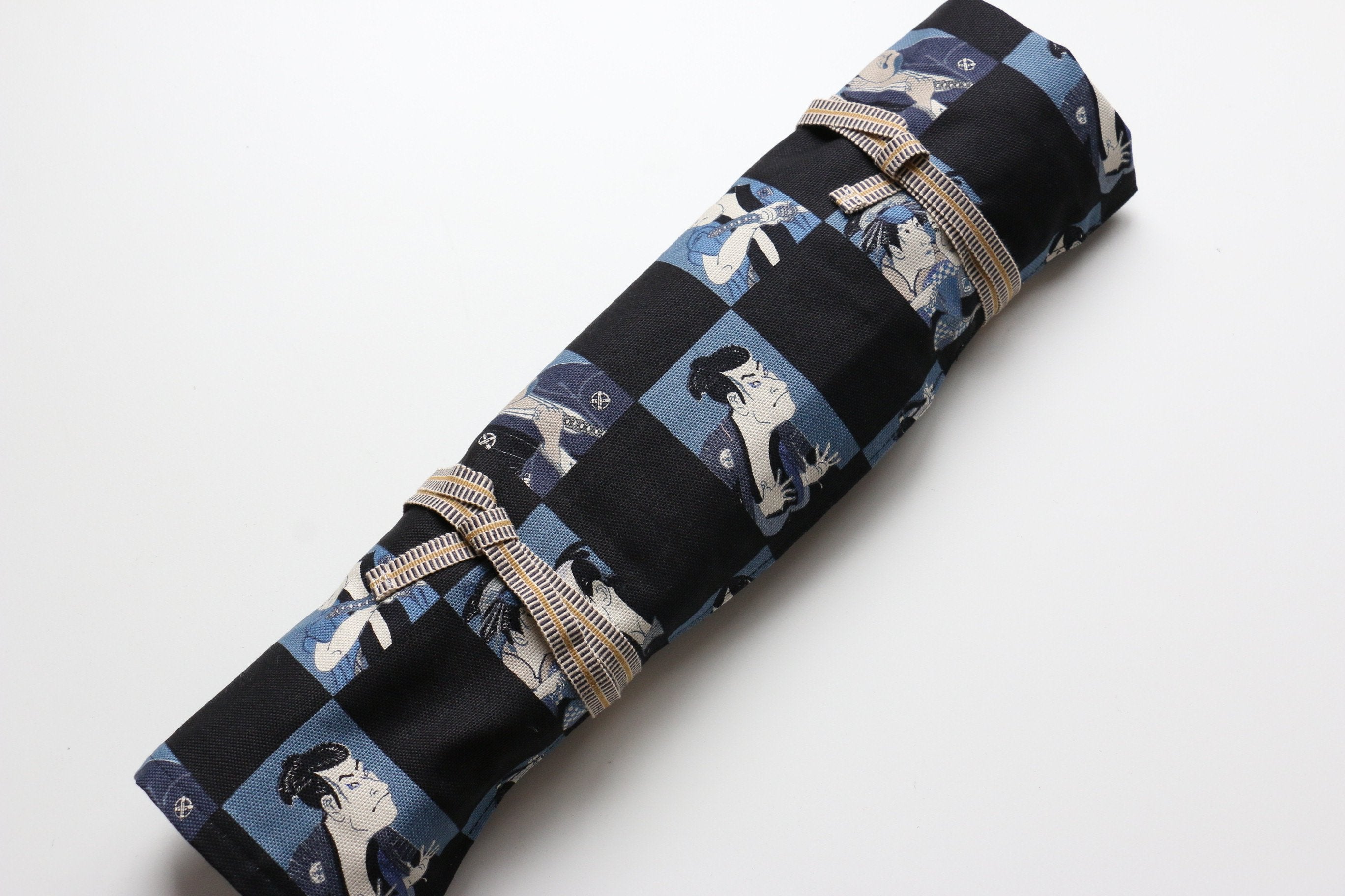 Japanese Style Knife Roll Aokabuki-Ura-Fuji 4 Pockets - Seisuke Knife
