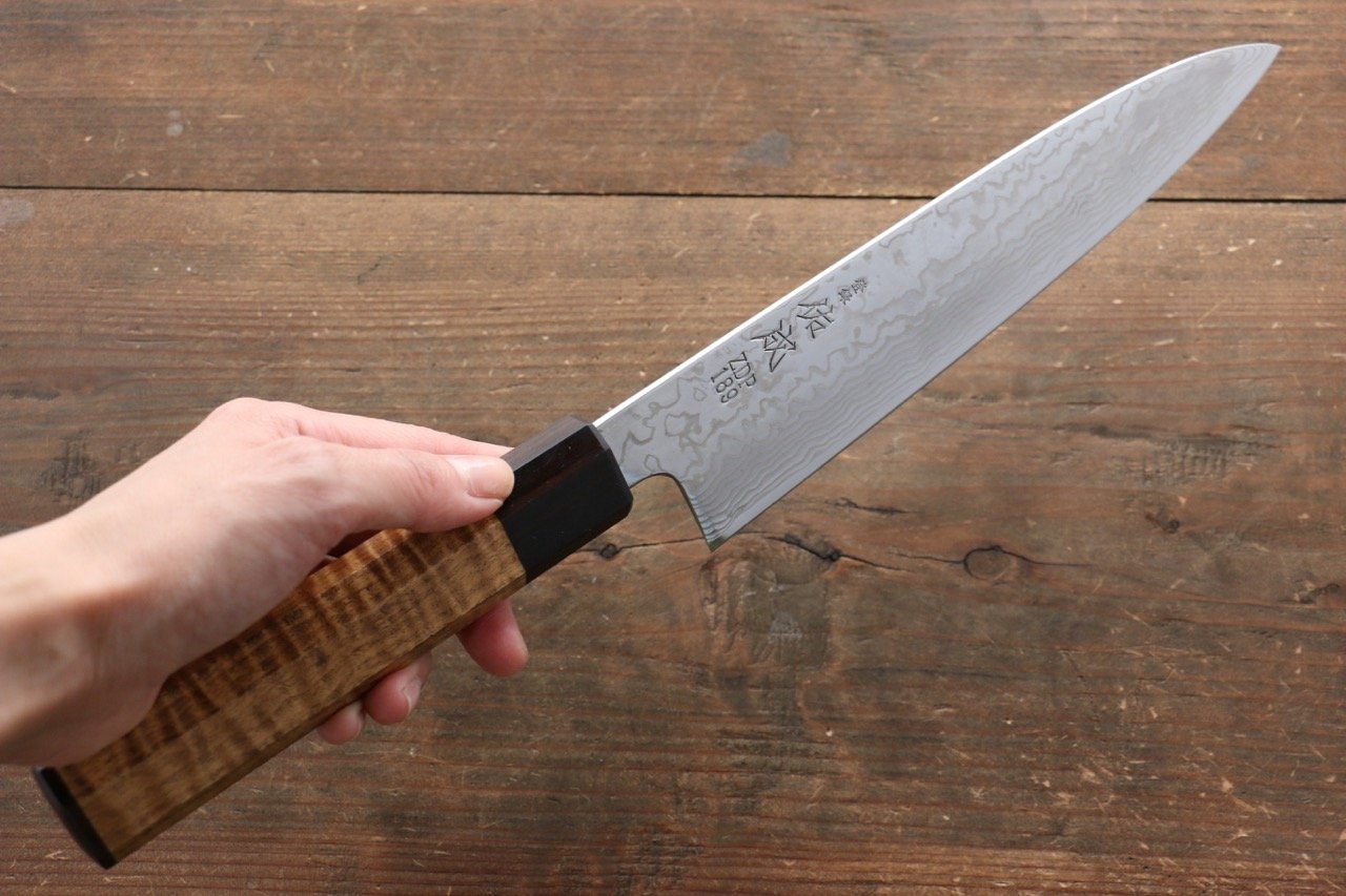 Sukenari ZDP189 Damascus Gyuto Japanese Chef Knife 210mm with Marronnier Handle With Saya - Seisuke Knife