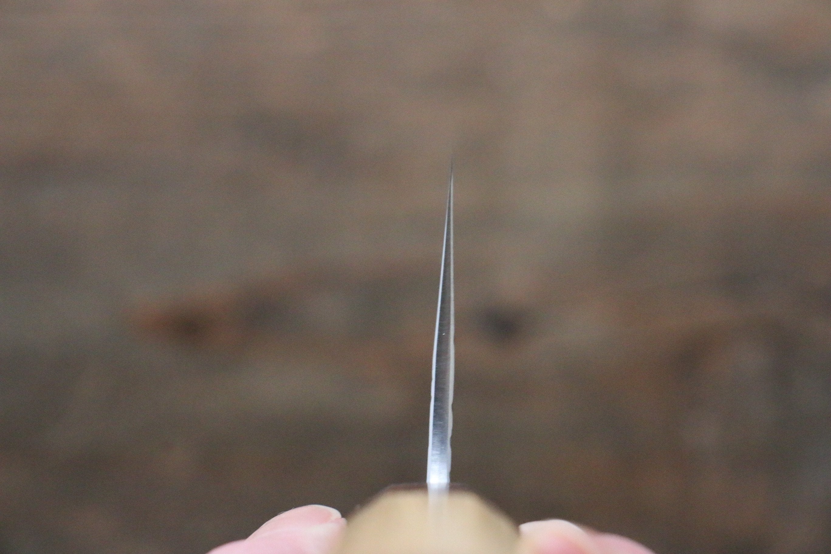 Yu Kurosaki Fujin VG10 Hammered Damascus Nakiri 165mm Keyaki Elm Handle - Seisuke Knife