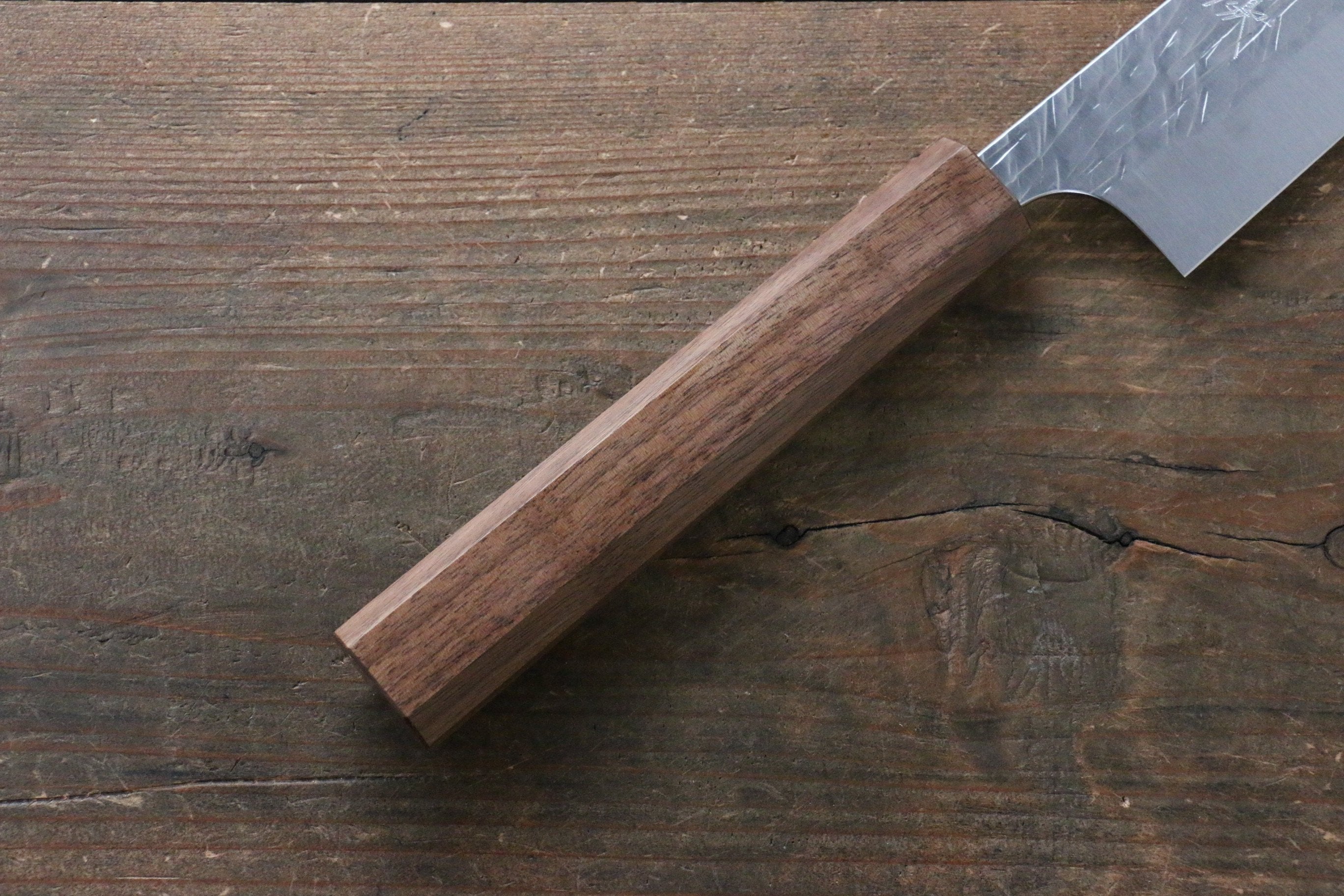 Yu Kurosaki Raijin Cobalt Special Steel Hammered Sujihiki 270mm Walnut Handle - Seisuke Knife