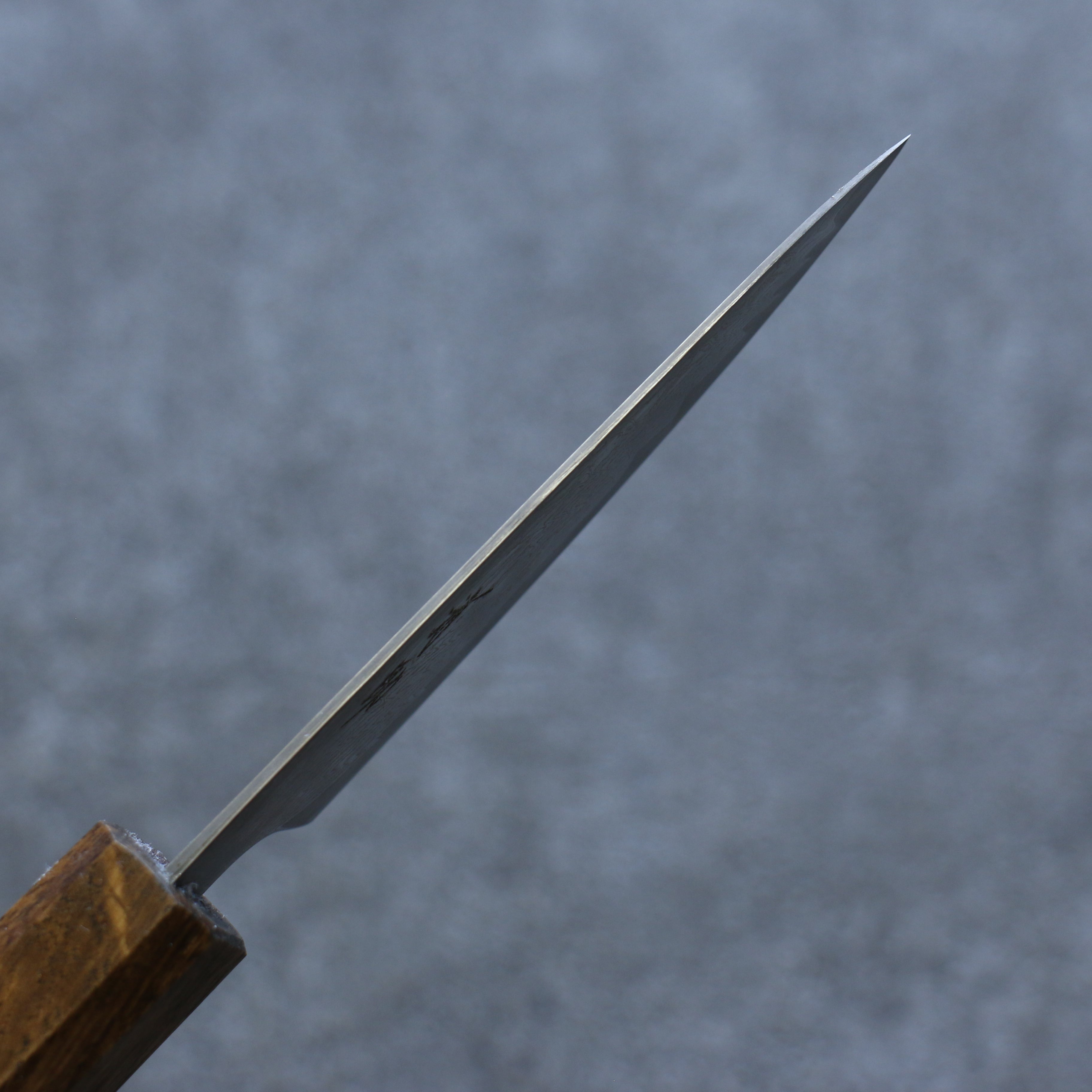 Seisuke Nami AUS10 Migaki Damascus Petty-Utility 80mm Oak Handle - Seisuke Knife