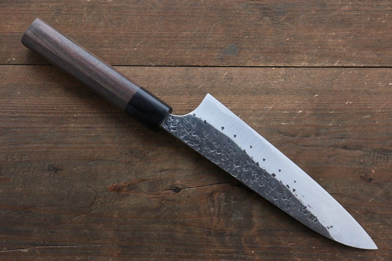 Yu Kurosaki Blue Super Clad Hammered Kurouchi Gyuto Japanese Chef Knife 180mm - Seisuke Knife