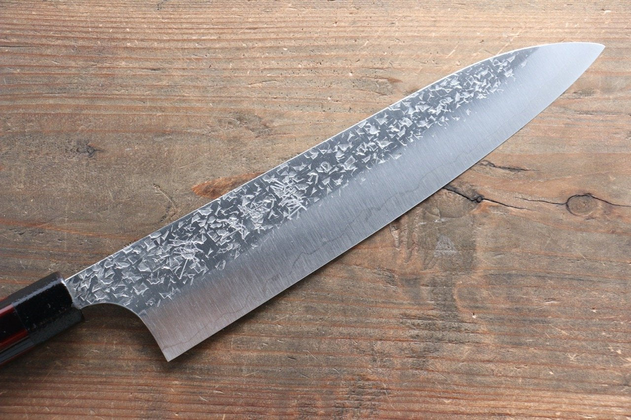 Yu Kurosaki Shizuku SG2 Hammered Gyuto 210mm with Lacquered Handle - Seisuke Knife