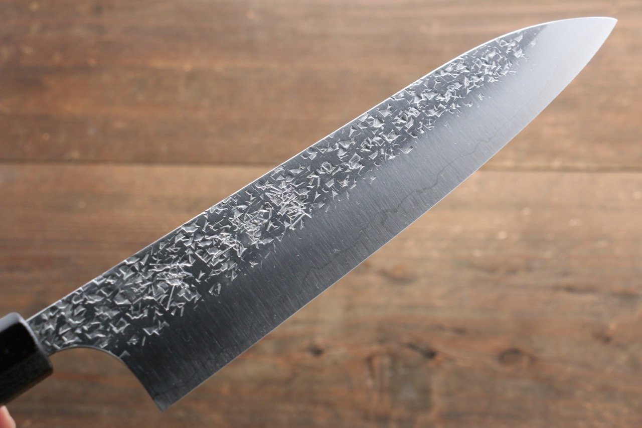 Yu Kurosaki Shizuku SG2 Hammered Gyuto 210mm with Lacquered Handle - Seisuke Knife