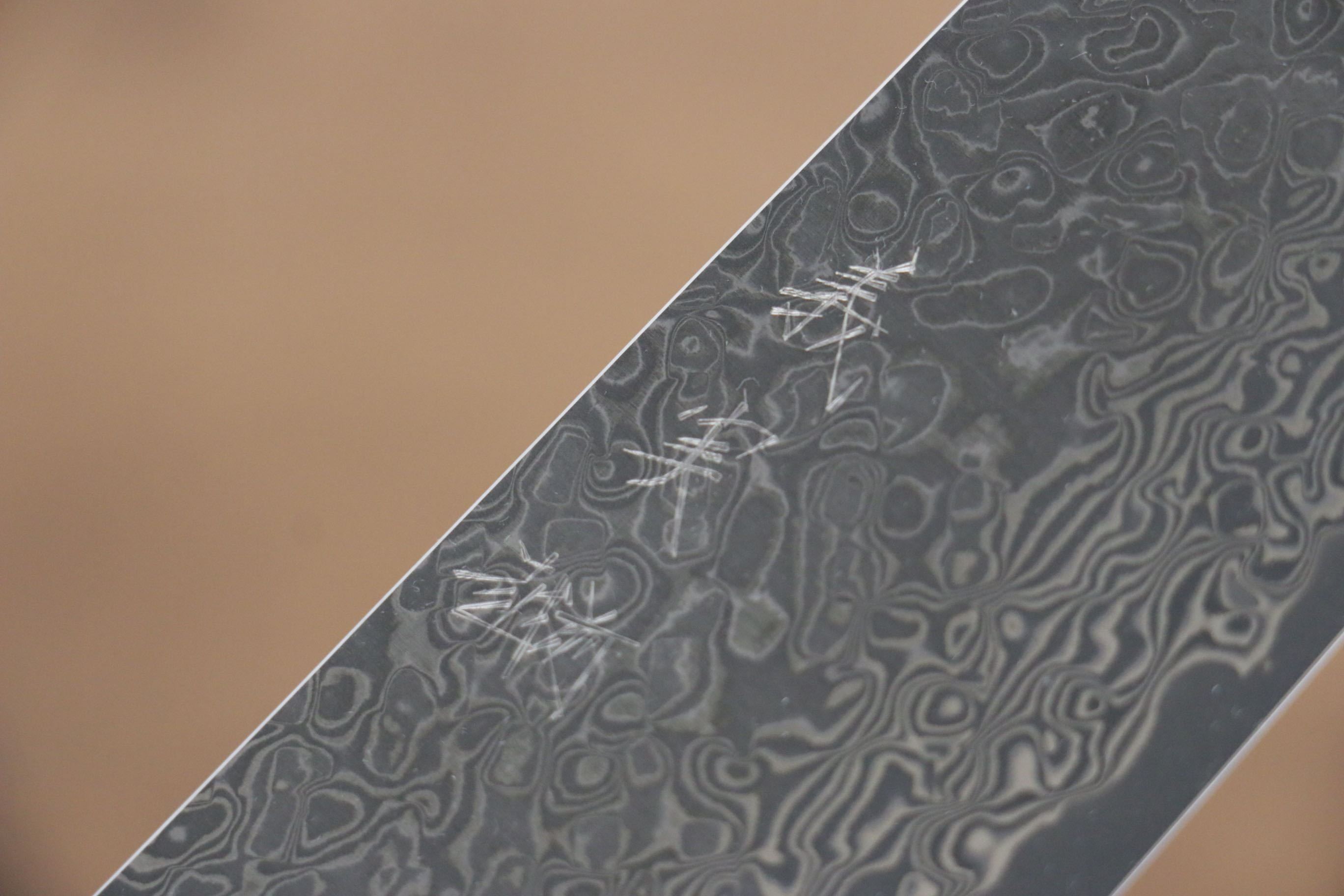 Yoshimi Kato VG10 Damascus Santoku 170mm with Shitan Handle - Seisuke Knife