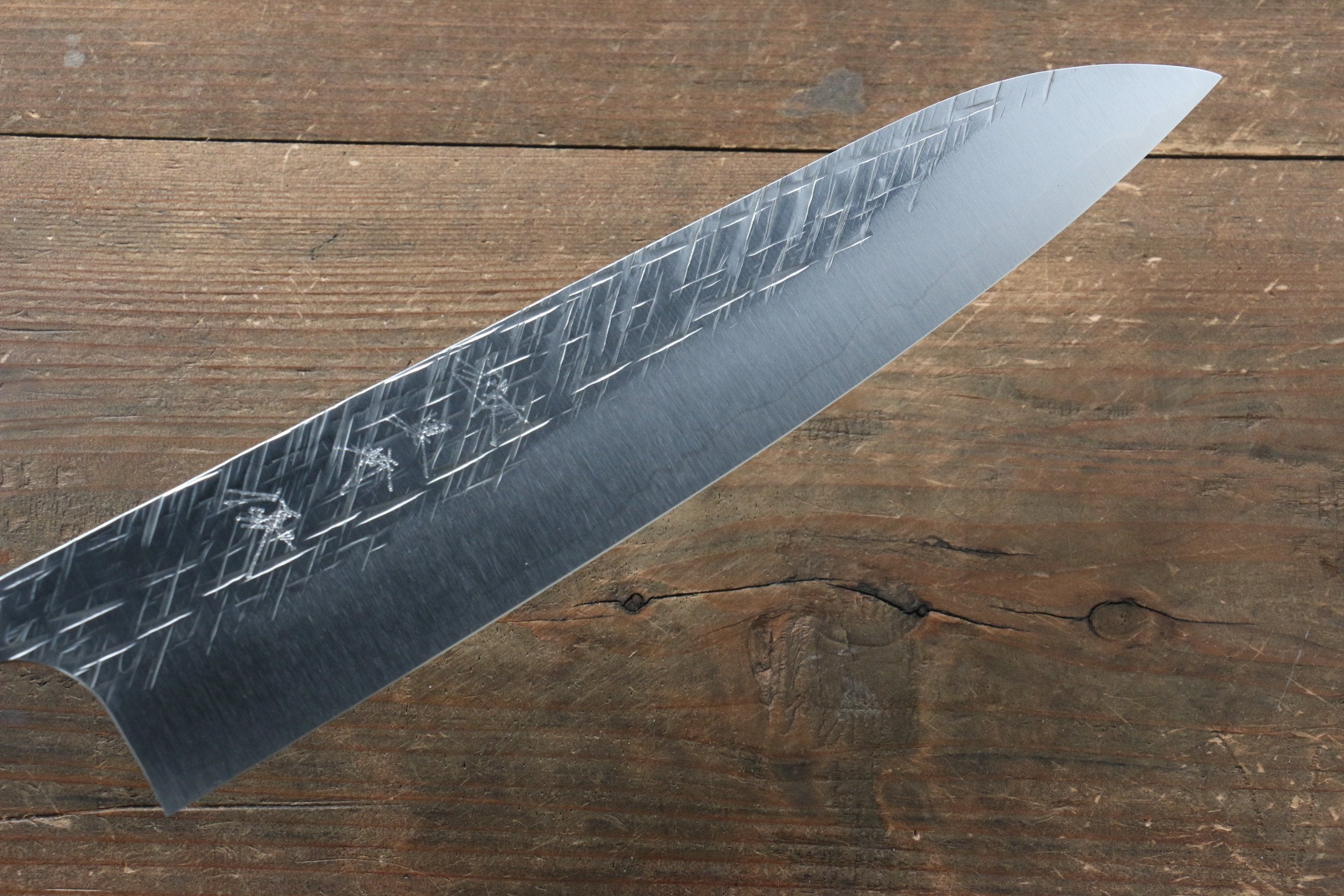 Yu Kurosaki Raijin Cobalt Special Steel Hammered Gyuto 240mm Walnut Handle - Seisuke Knife