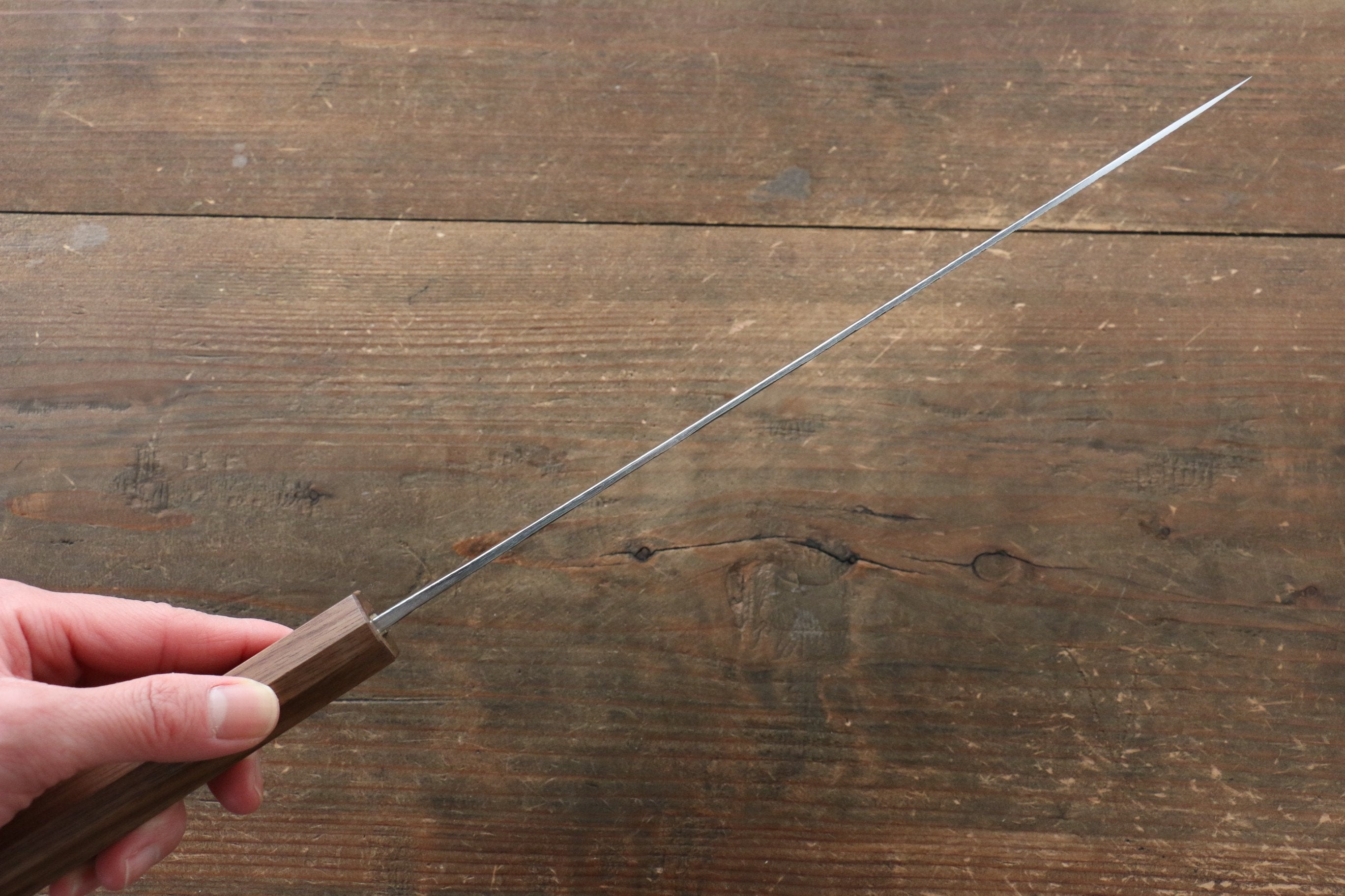 Yu Kurosaki Raijin Cobalt Special Steel Hammered Gyuto 240mm Walnut Handle - Seisuke Knife