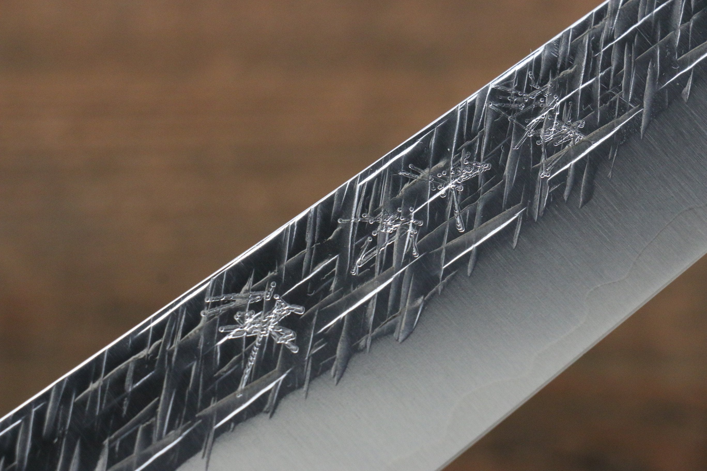 Yu Kurosaki Raijin Cobalt Special Steel Hammered Sujihiki 240mm Walnut Handle - Seisuke Knife