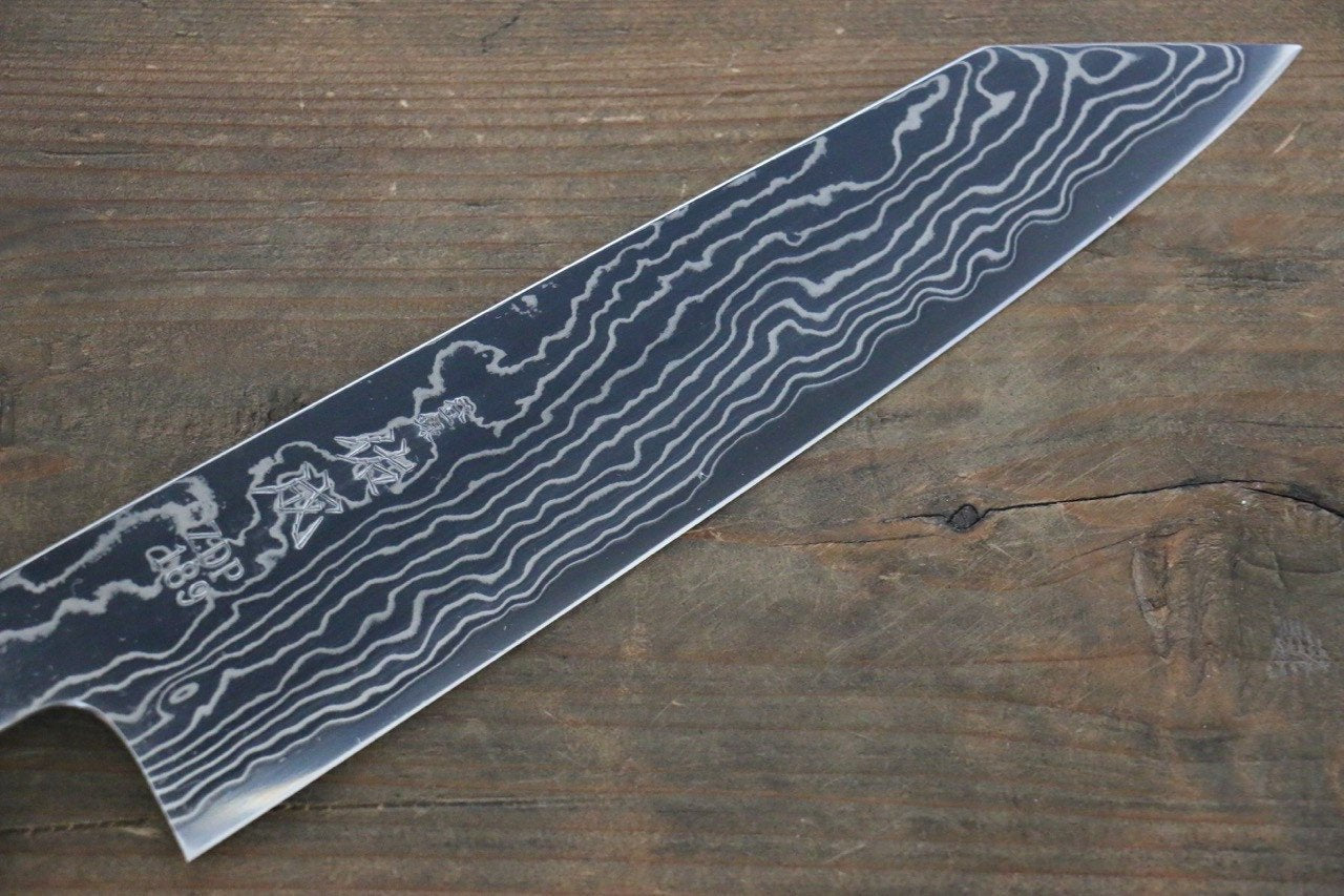 Sukenari ZDP189 Damascus Kiritsuke Gyuto 210mm with Shitan Handle - Seisuke Knife