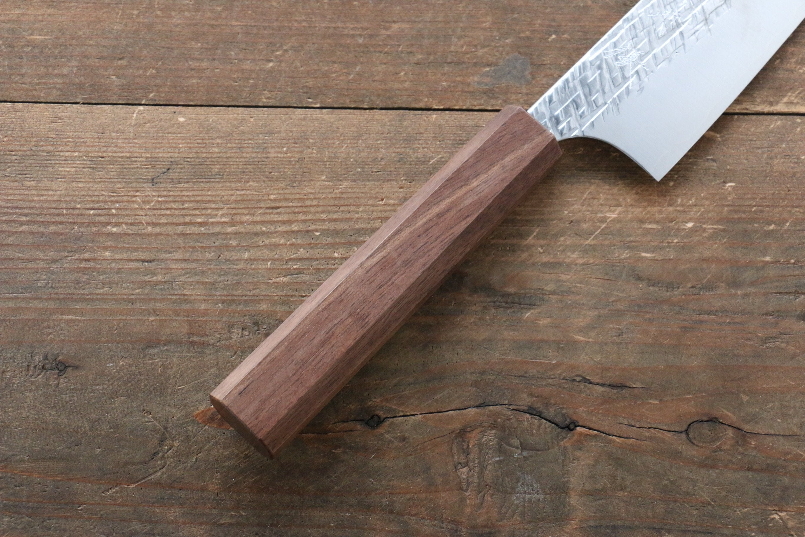 Yu Kurosaki Raijin Cobalt Special Steel Hammered bunka 165mm Walnut Handle - Seisuke Knife