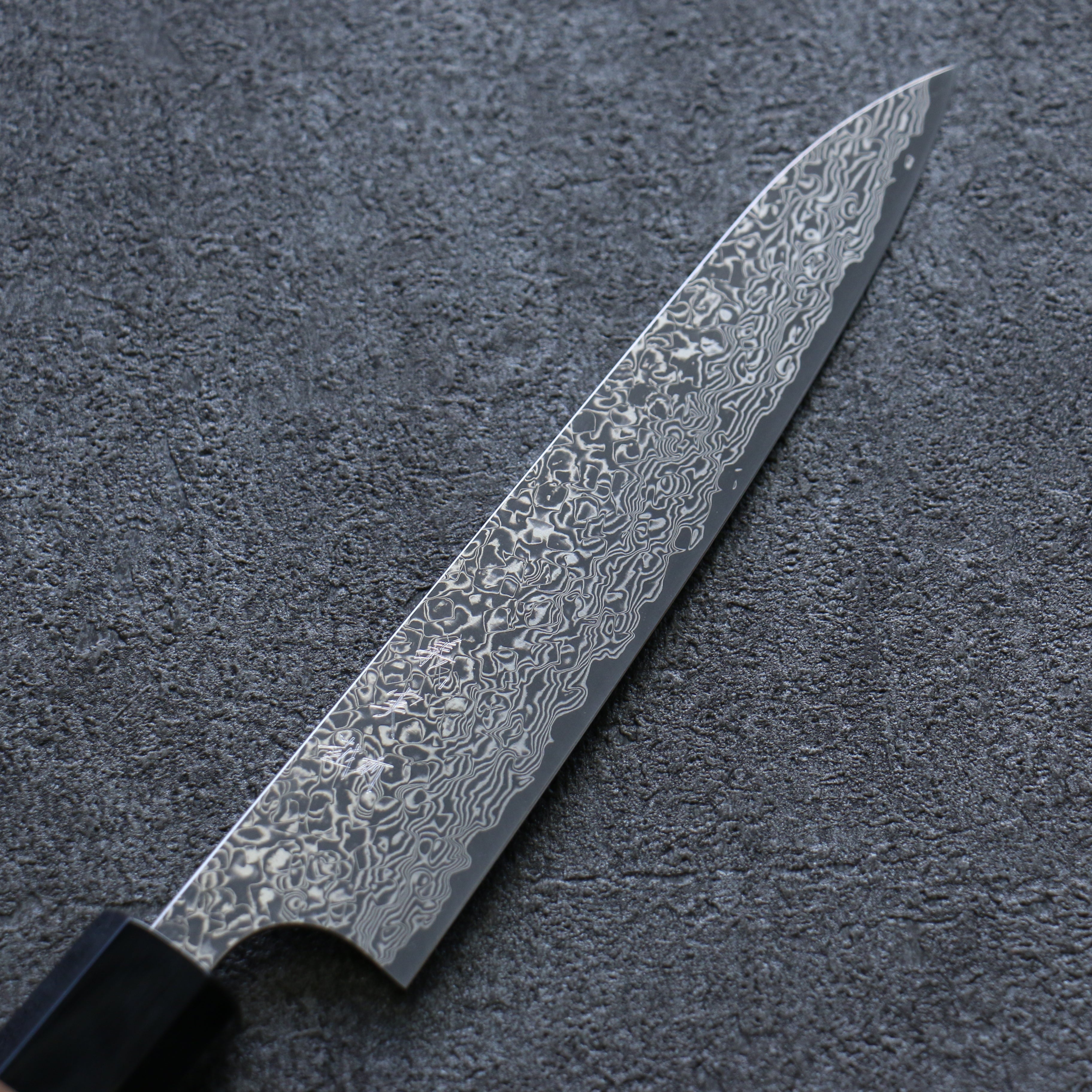 Yoshimi Kato VG10 Damascus Petty-Utility 150mm Walnut Handle - Seisuke Knife