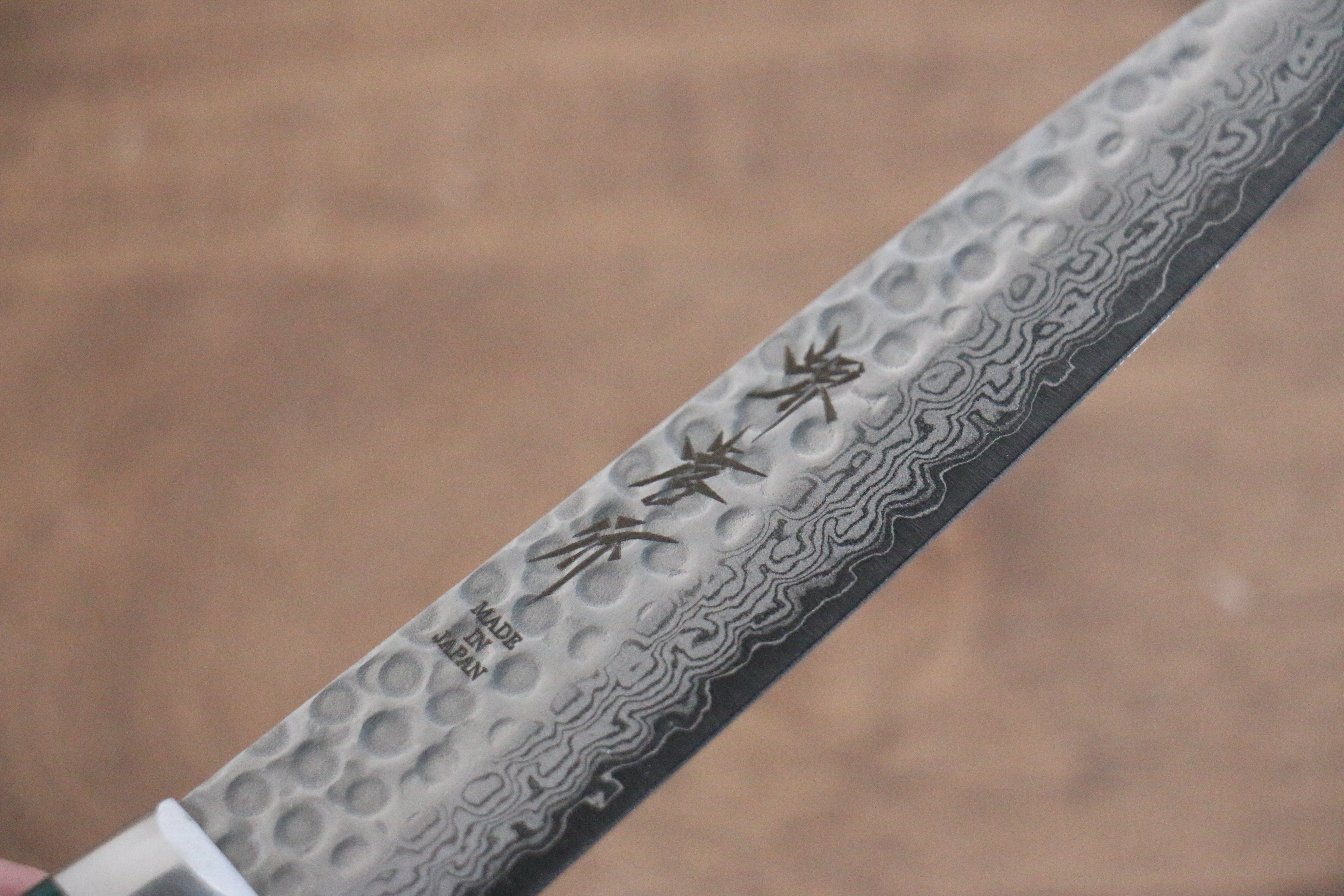 Sakai Takayuki VG10 17 Layer Damascus Petty-Utility 135mm Green Pakkawood Handle - Seisuke Knife
