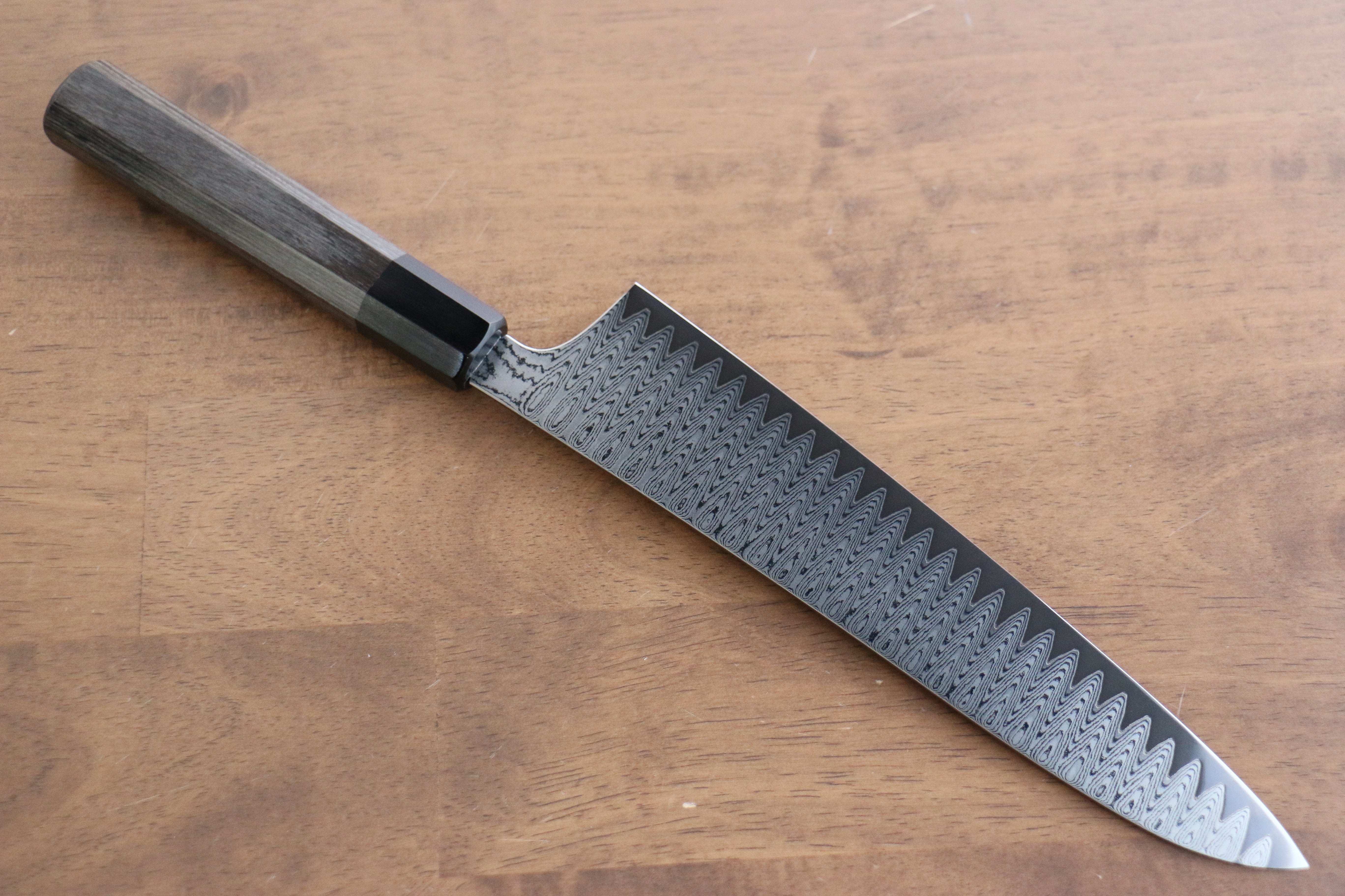 Kanjyo Ladder VG10 Damascus Gyuto 240mm Gray Pakkawood Handle - Seisuke Knife