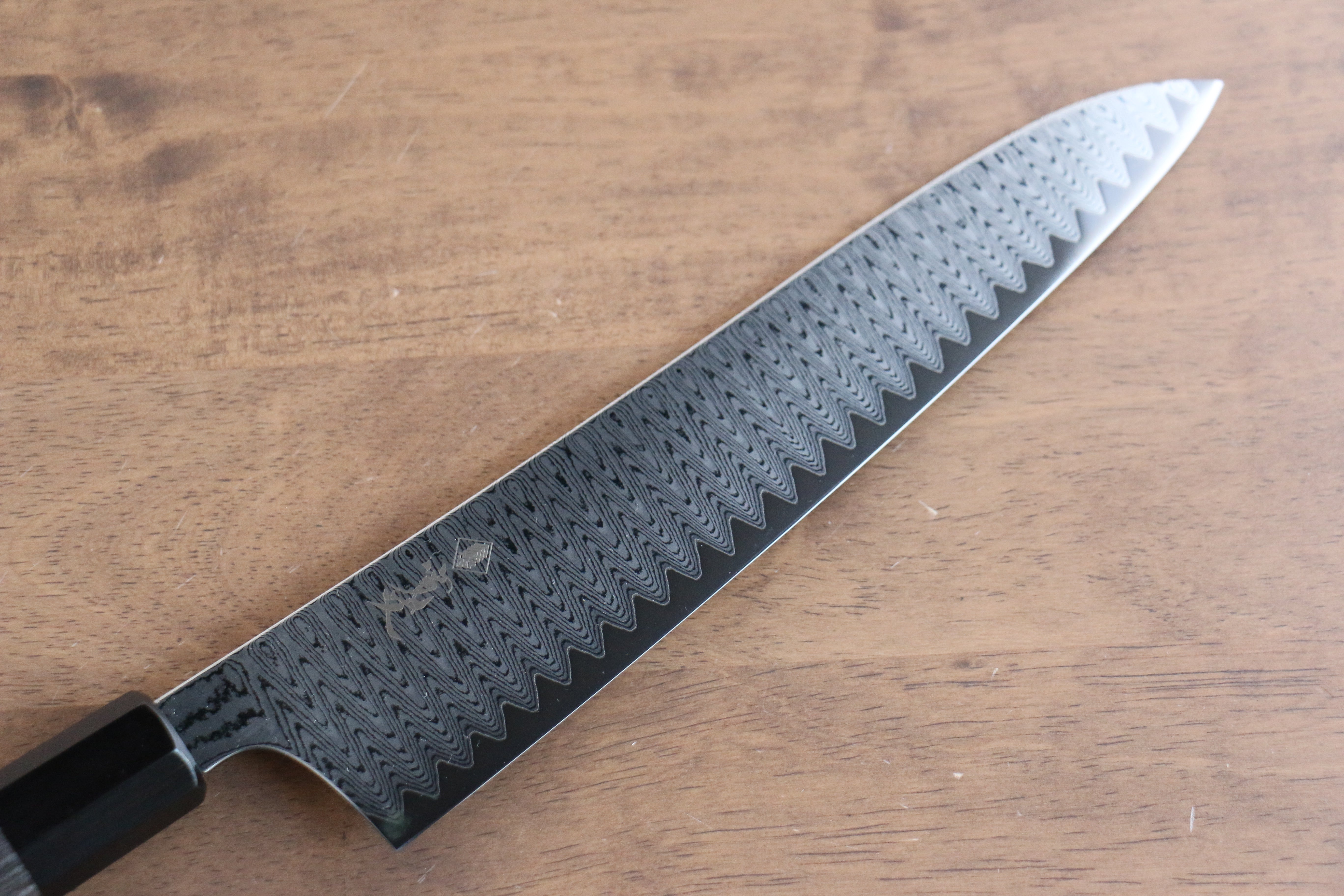 Kanjyo Ladder VG10 Damascus Gyuto 240mm Gray Pakkawood Handle - Seisuke Knife