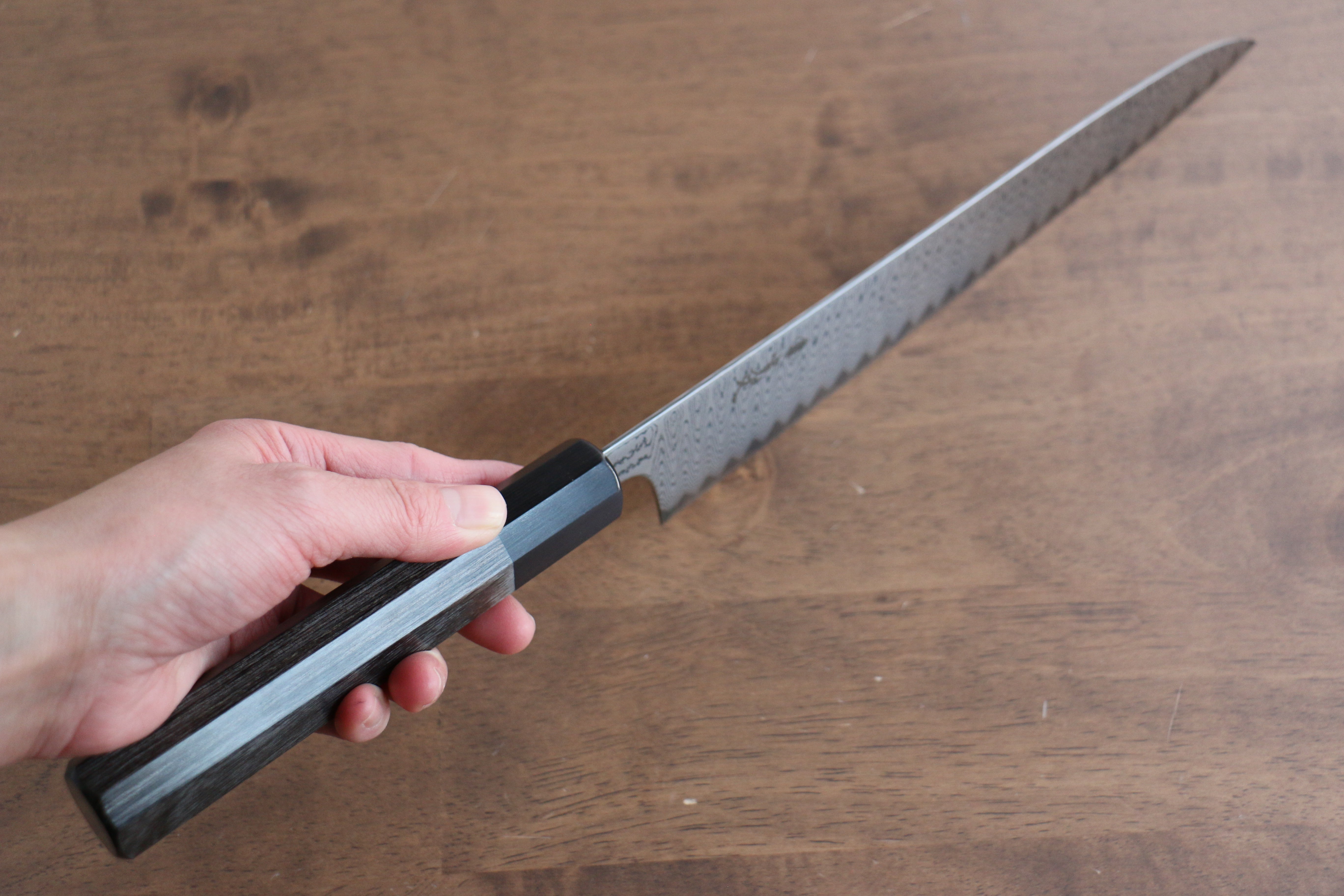 Kanjyo Ladder VG10 Damascus Gyuto 240mm Gray Pakkawood Handle - Seisuke Knife