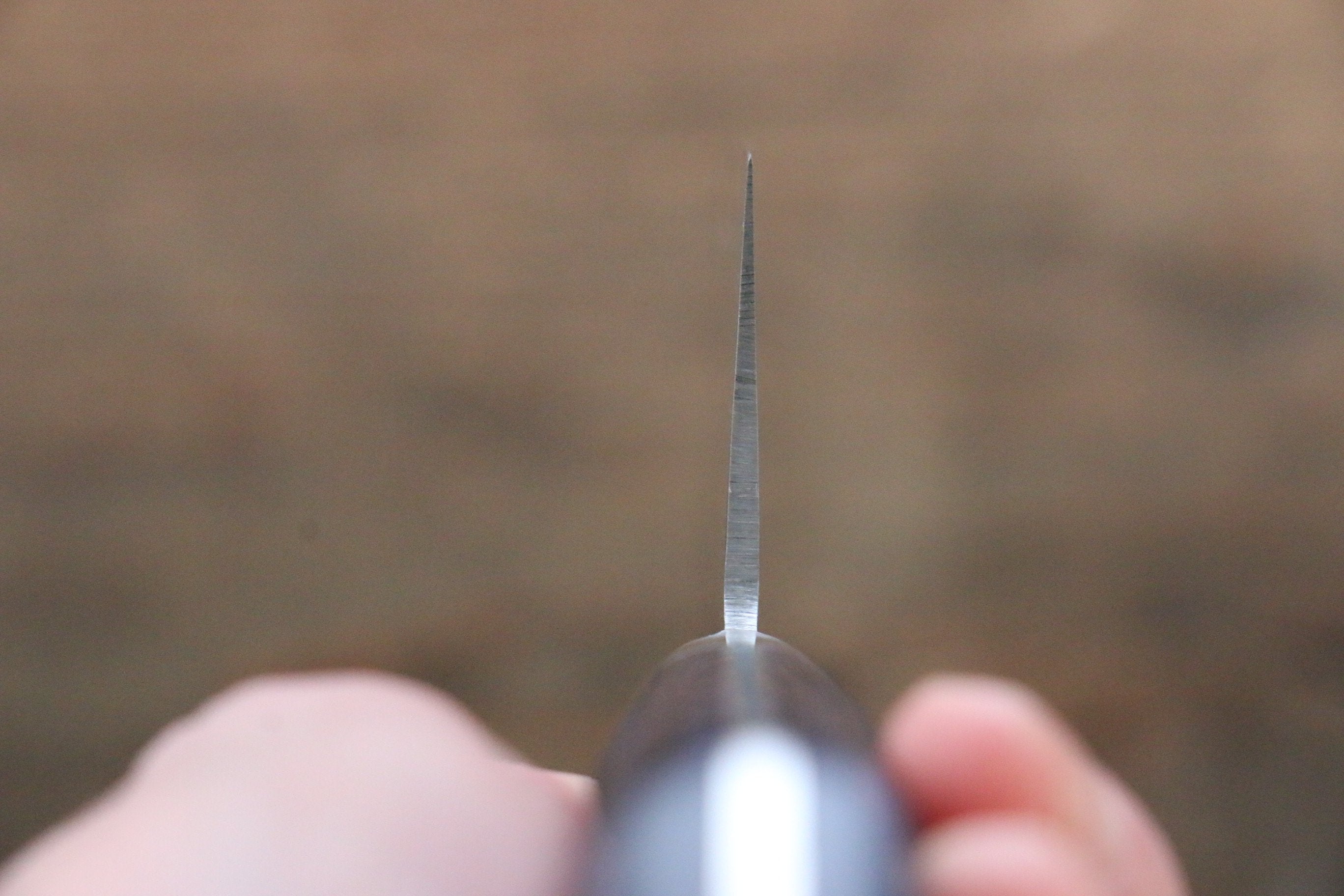 Seisuke Aonashi AUS10 3 Layer Nashiji Santoku 170mm Blue Pakka wood Handle - Seisuke Knife