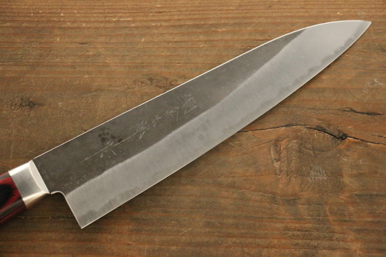 Yoshimi Kato Blue Super Clad Kurouchi Gyuto Japanese Chef Knife 180mm - Seisuke Knife