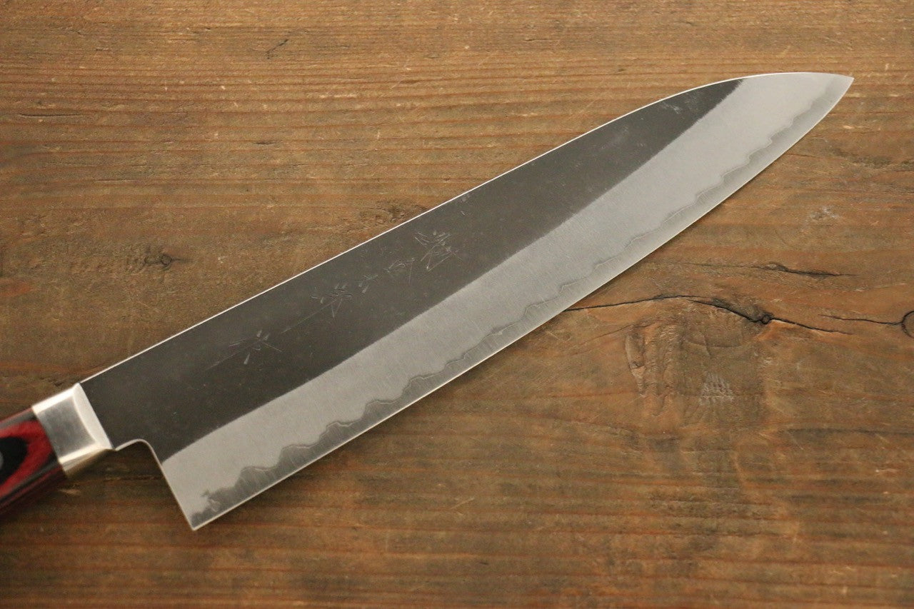 Yoshimi Kato Blue Super Clad Kurouchi Gyuto Japanese Chef Knife 210mm - Seisuke Knife