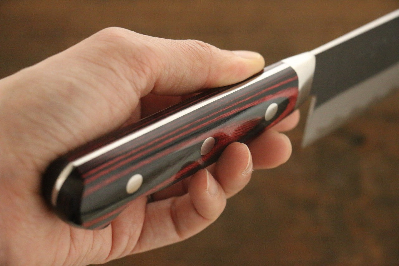 Yoshimi Kato Blue Super Clad Kurouchi Gyuto Japanese Chef Knife 210mm - Seisuke Knife