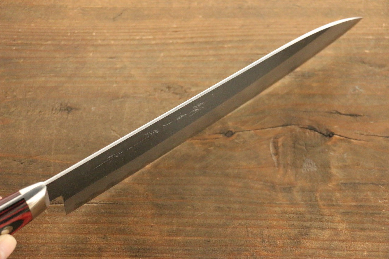 Yoshimi Kato Blue Super Clad Kurouchi Gyuto Japanese Chef Knife 210mm - Seisuke Knife