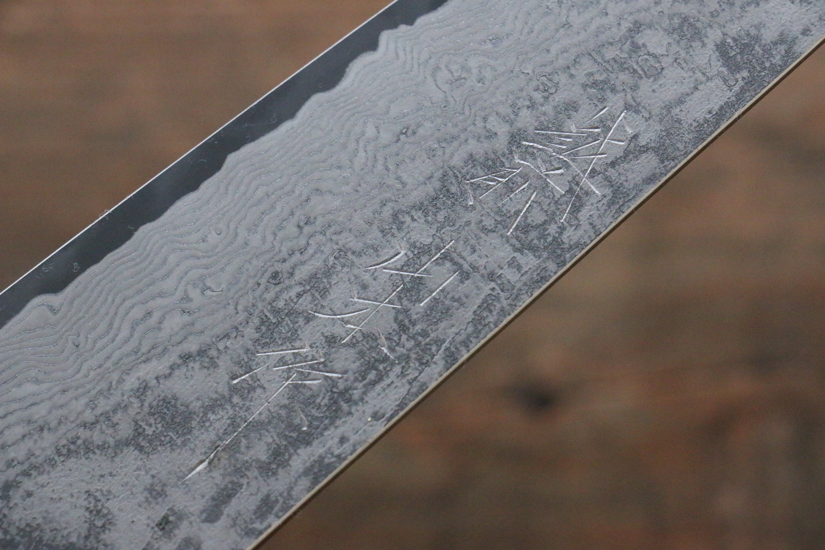 Nao Yamamoto VG10 Black Damascus Gyuto 180mm with Red Pakkawood Handle - Seisuke Knife