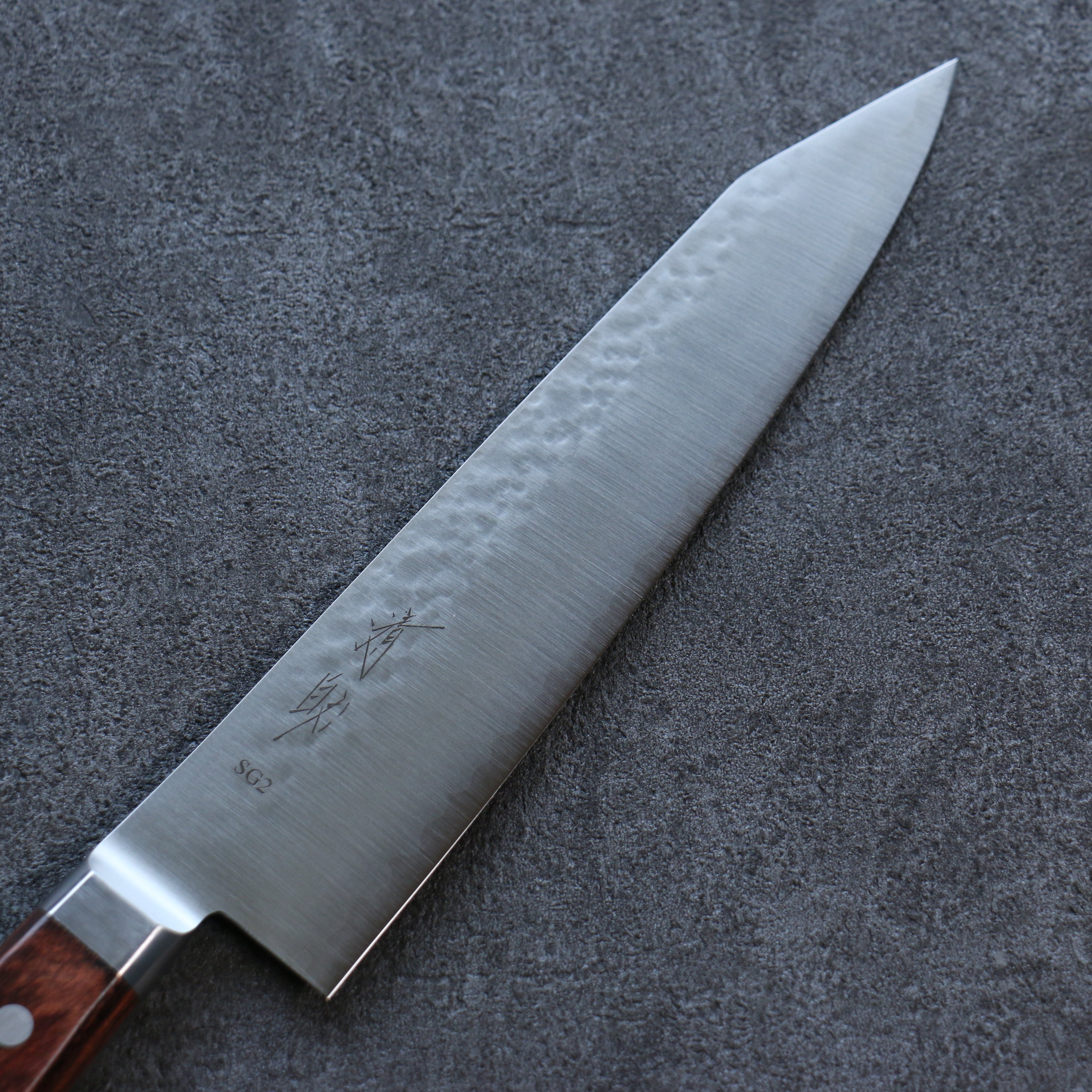 Seisuke SG2 Hammered Kiritsuke Gyuto 210mm Mahogany Handle - Seisuke Knife