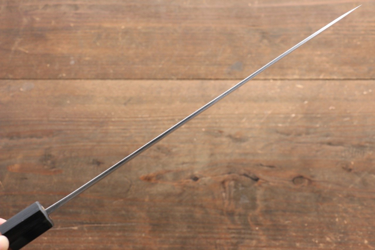 Yoshimi Kato Blue Super Clad Nashiji Gyuto Chef Knife 240mm with Black Honduras Rosewood Handle - Seisuke Knife